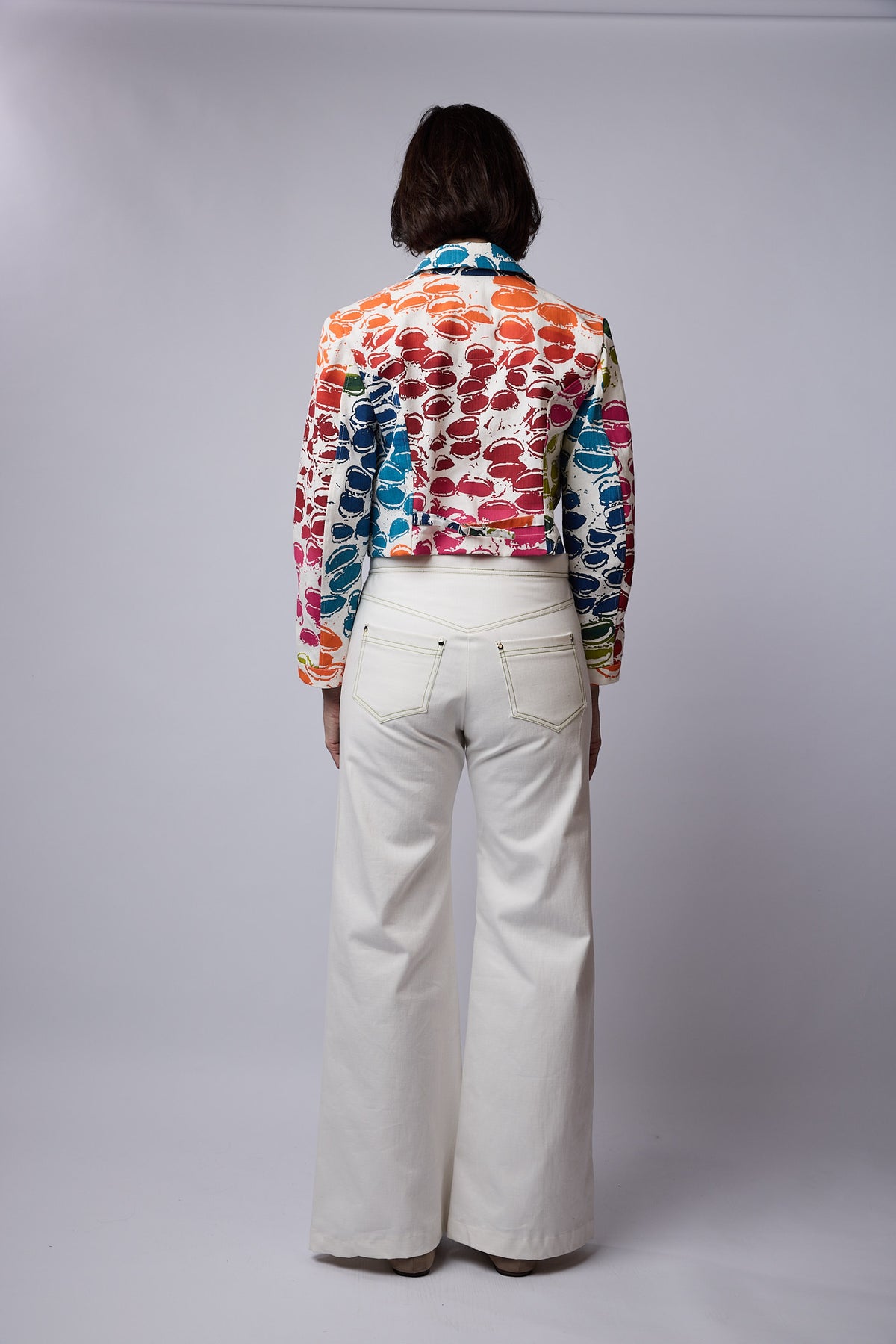 Flared Jeans White Denim