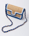 BIDINIS Ginevra Rattan and Raffia Bag in Medium