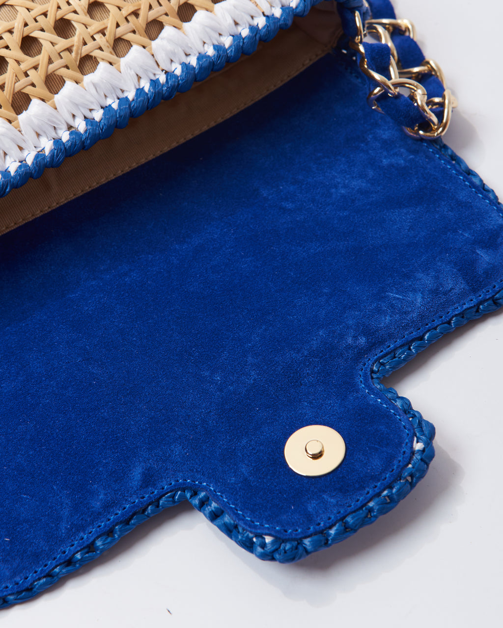 BIDINIS Ginevra Rattan and Raffia Bag in Medium