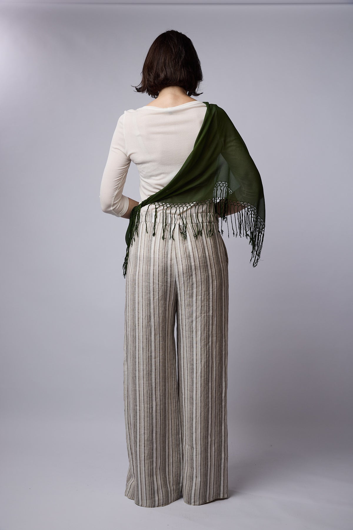 SYLVIA RILEY Artemis Silk Georgette Top Ivory