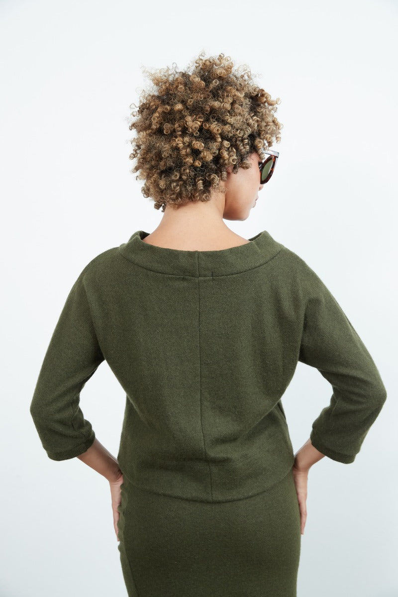 Jo Knit grey marle boiled wool