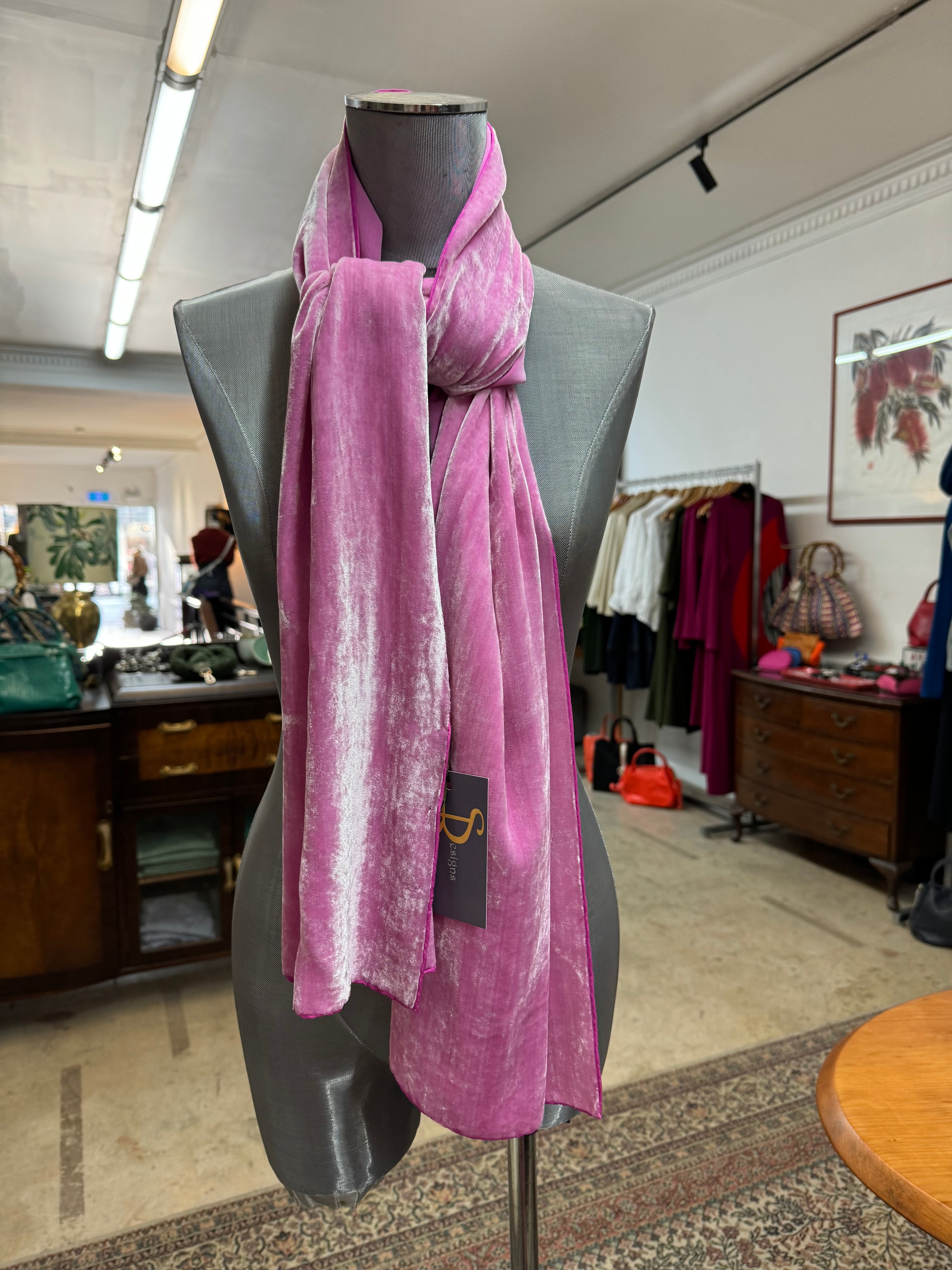 SYLVIA RILEY velvet scarf