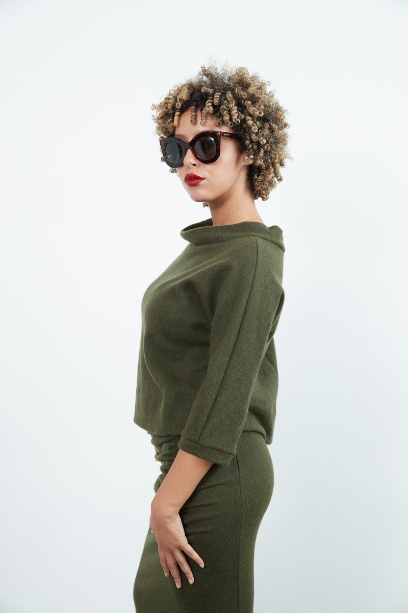 Jo Knit grey marle boiled wool