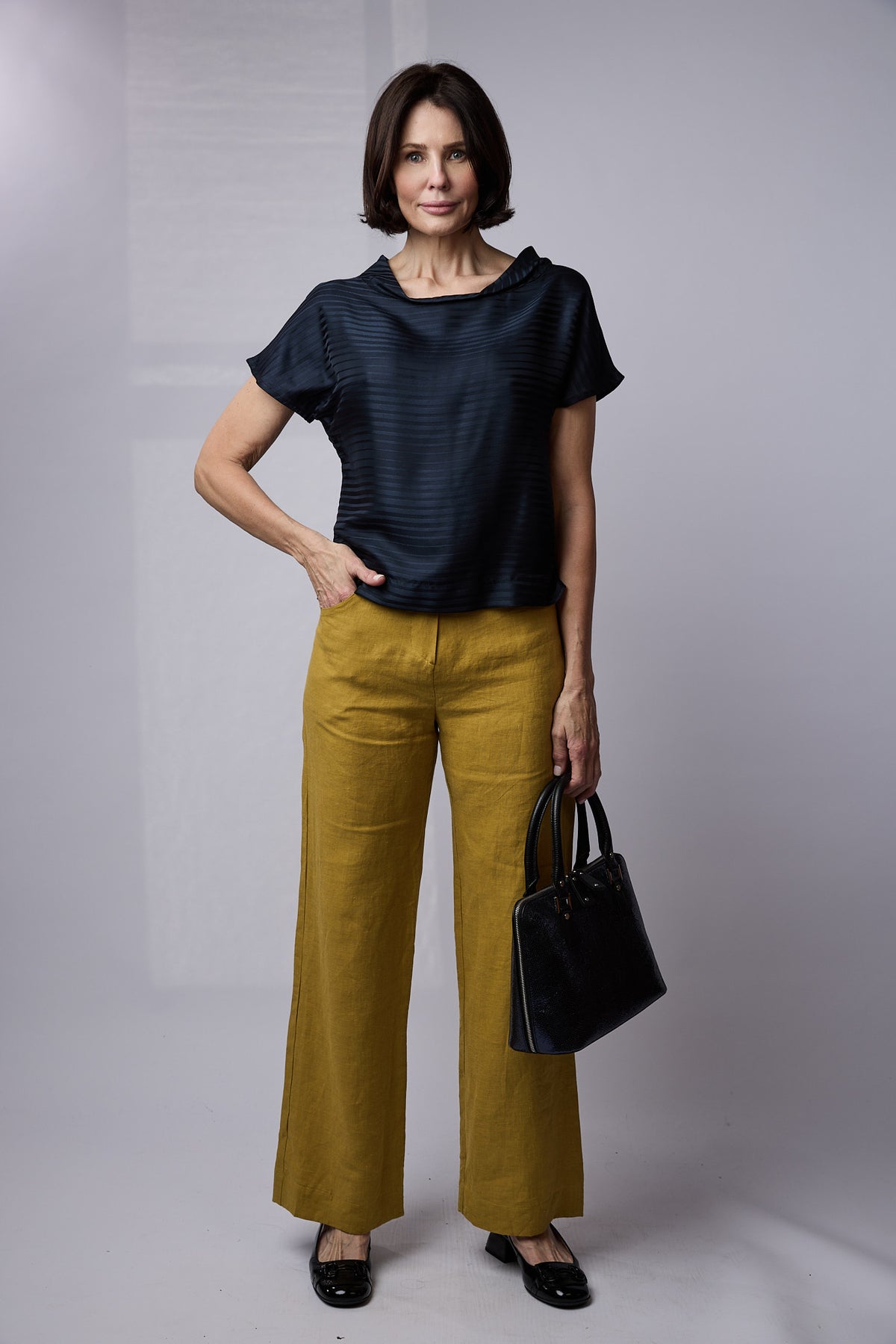 Florence Linen Pants Mustard