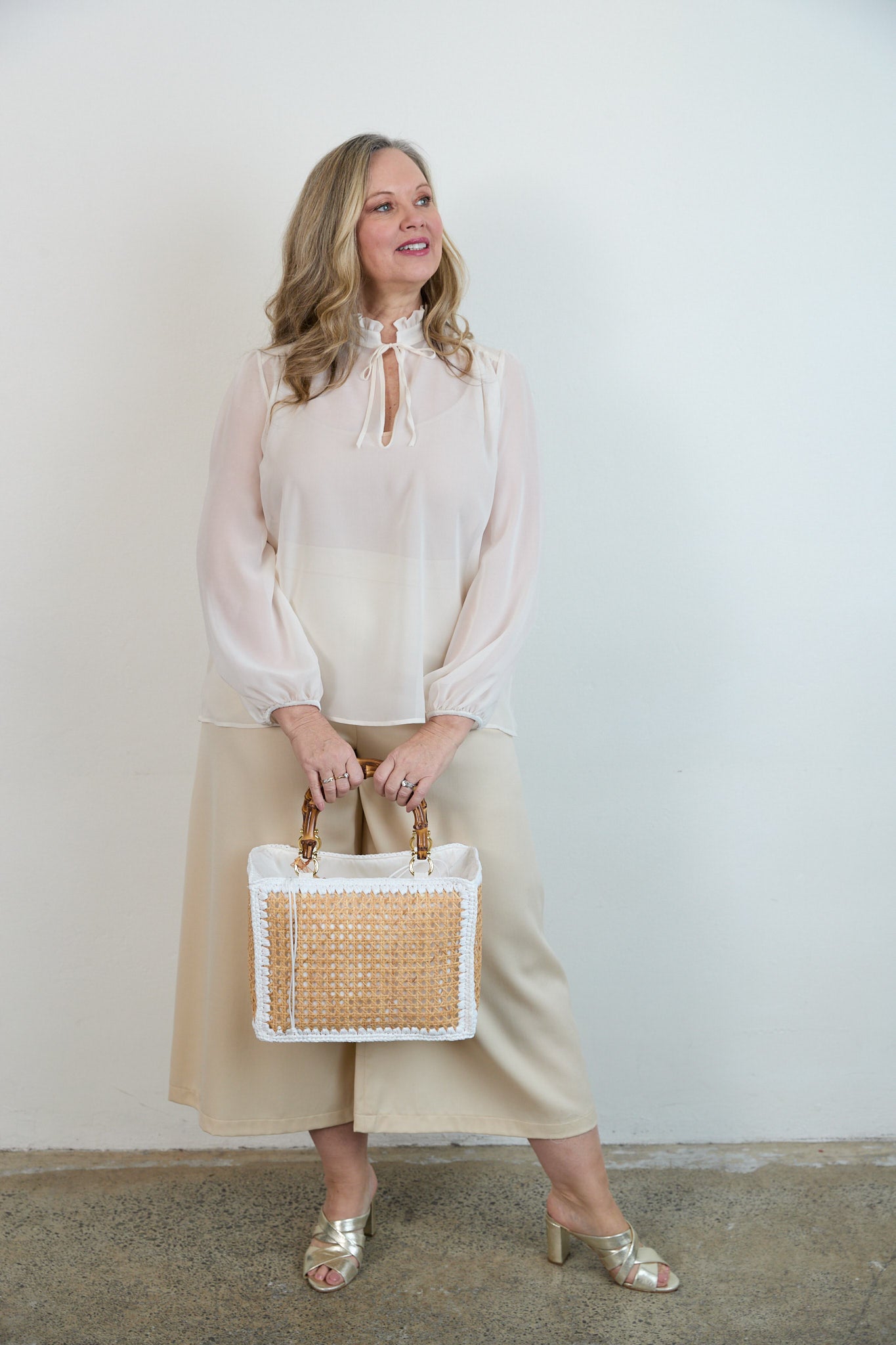 SYLVIA RILEY Aurora Silk Georgette Shirt chocolate
