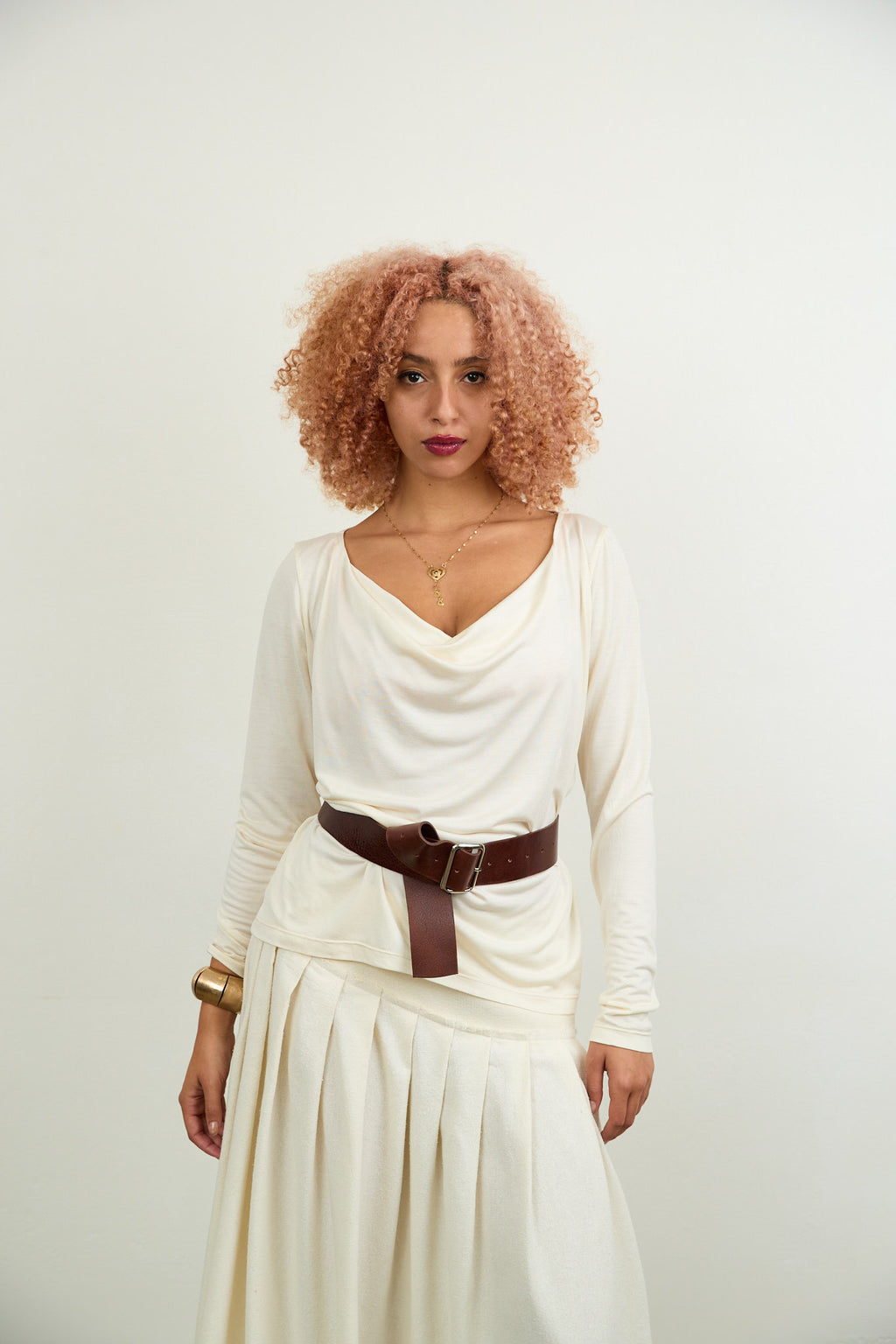 SYLVIA RILEY Cora Cowl neck top