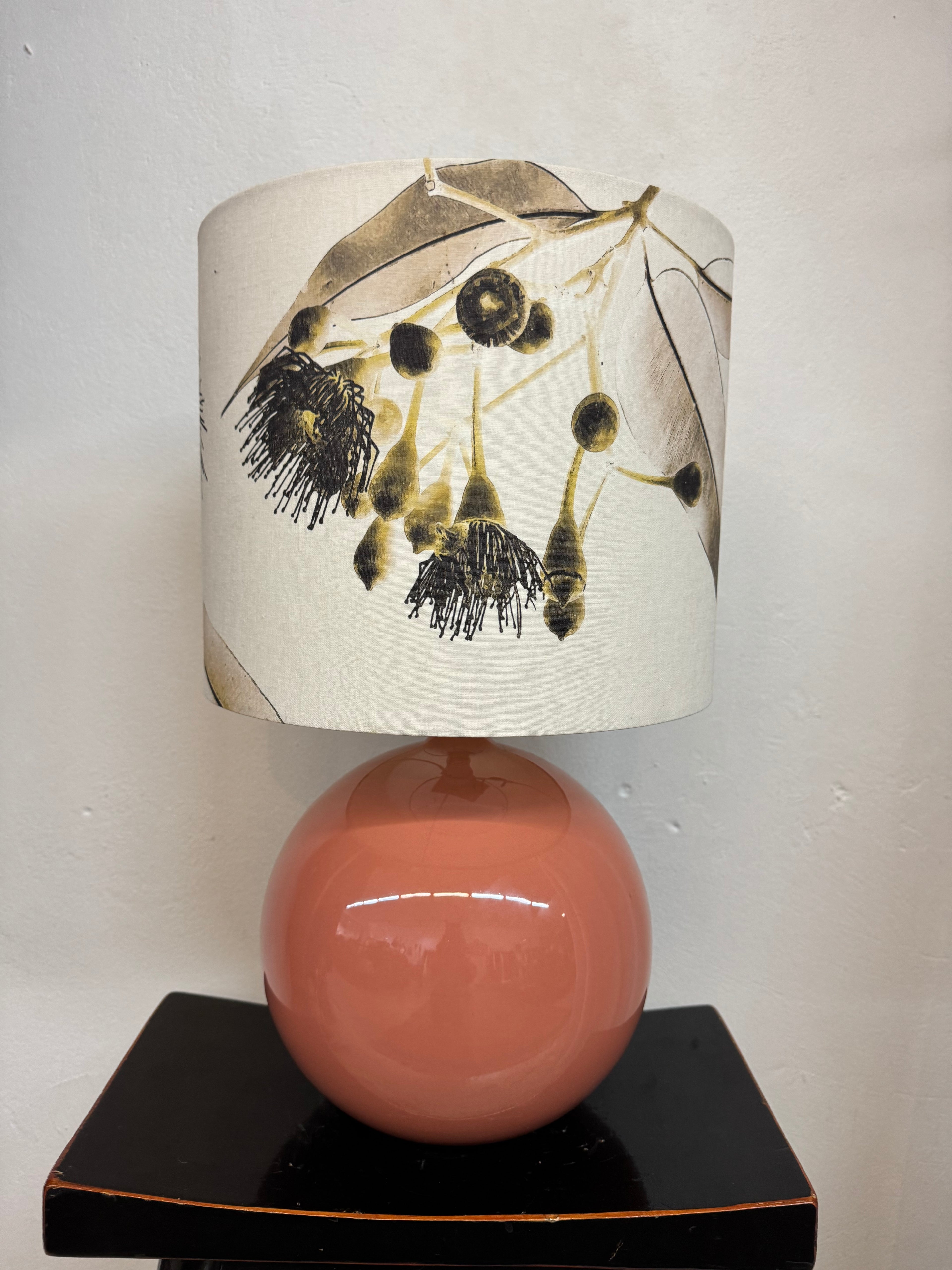 LAMP Kalypto Gilded with salmon Italian ceramic base
