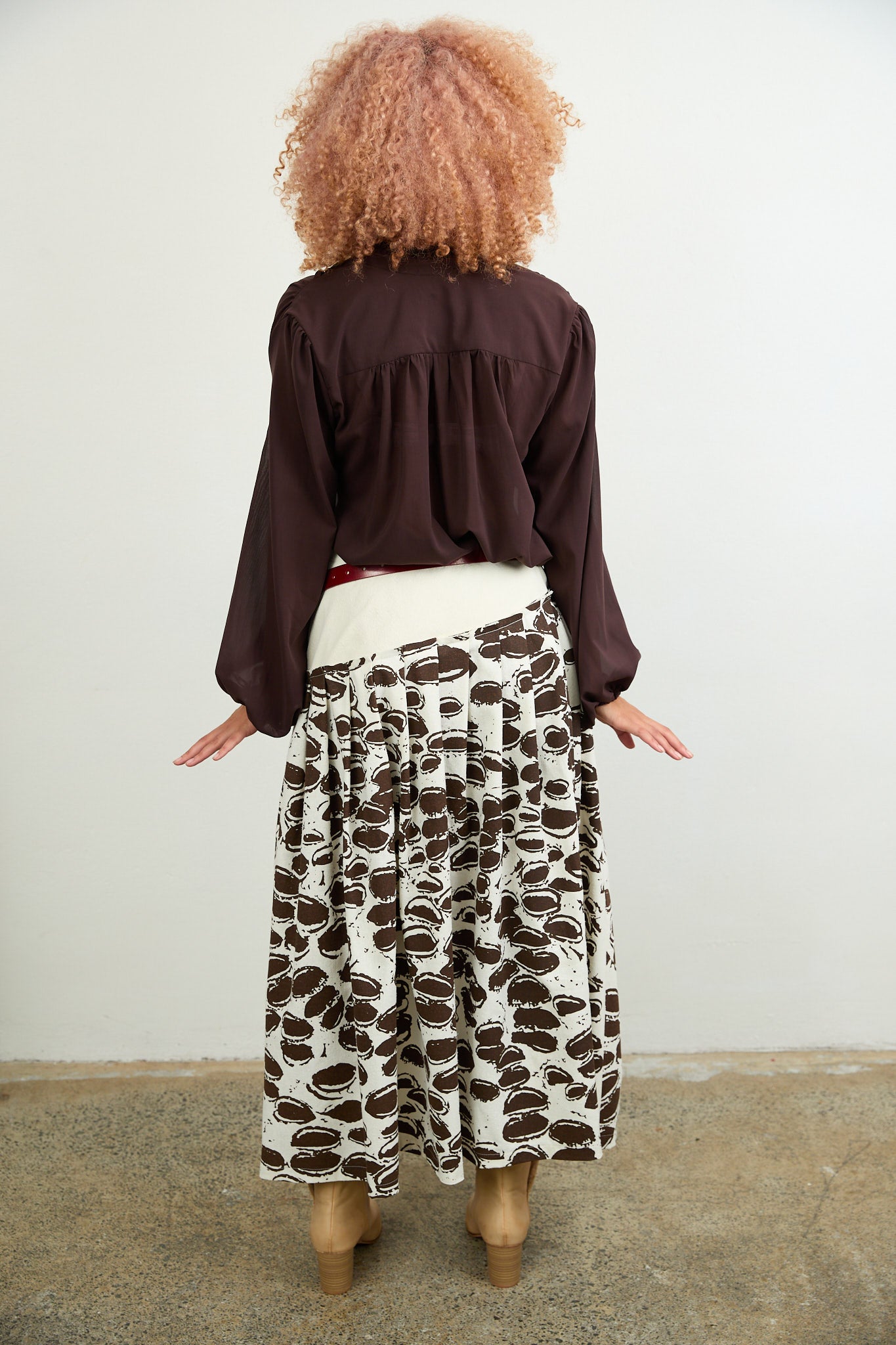 SYLVIA RILEY Danae silk pleated skirt