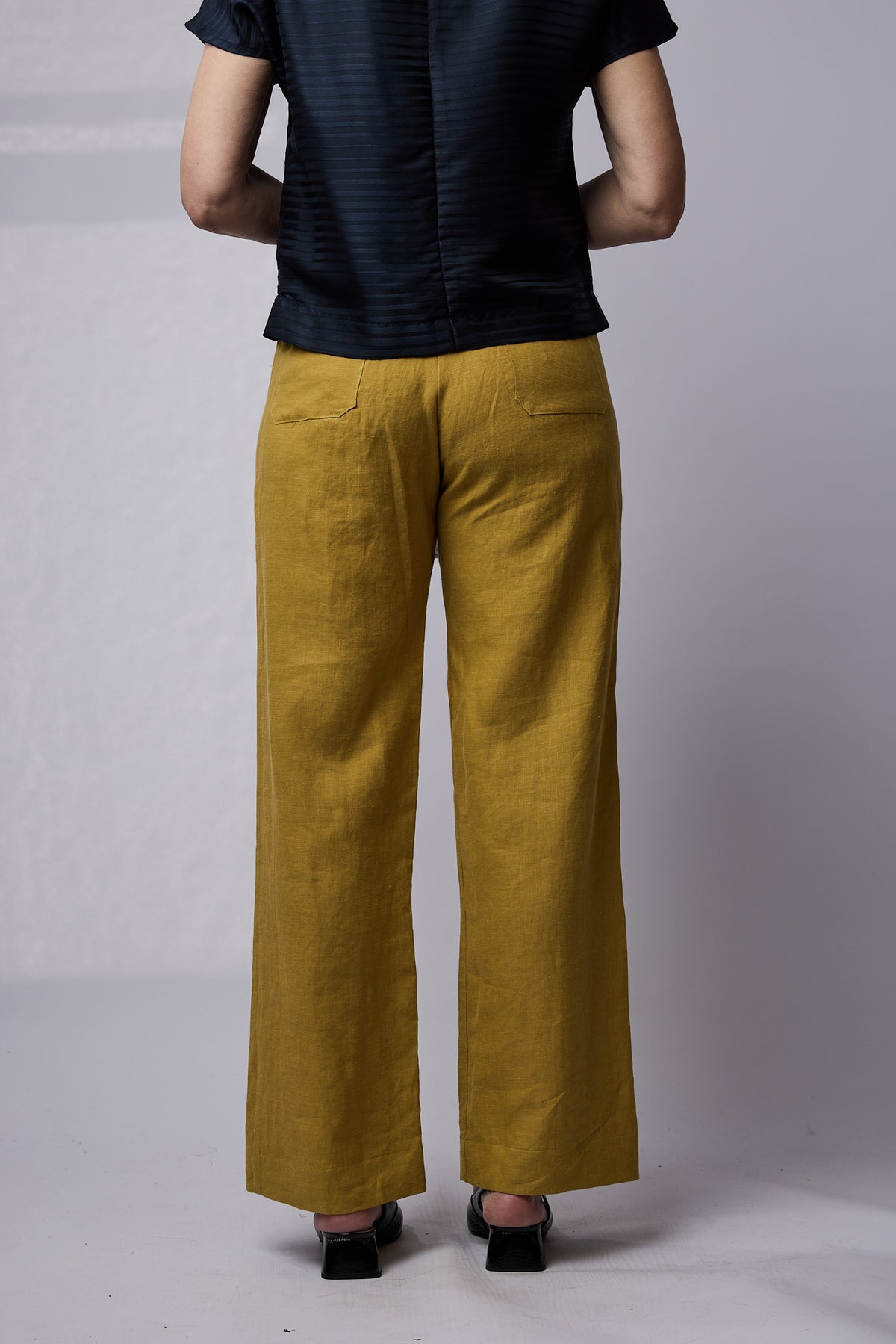 Florence Linen Pants Mustard