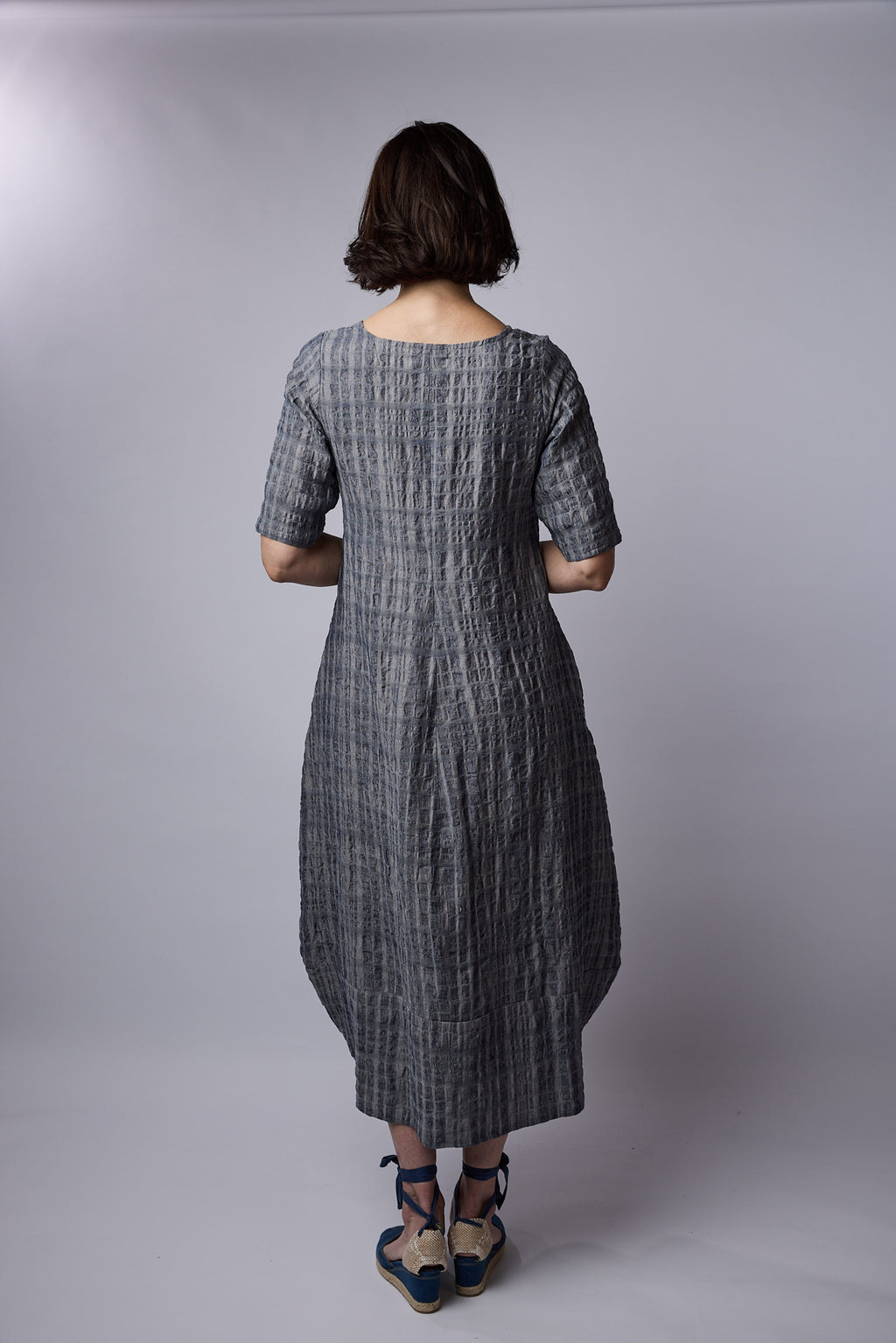 Dakota dress Smoke Textured linen