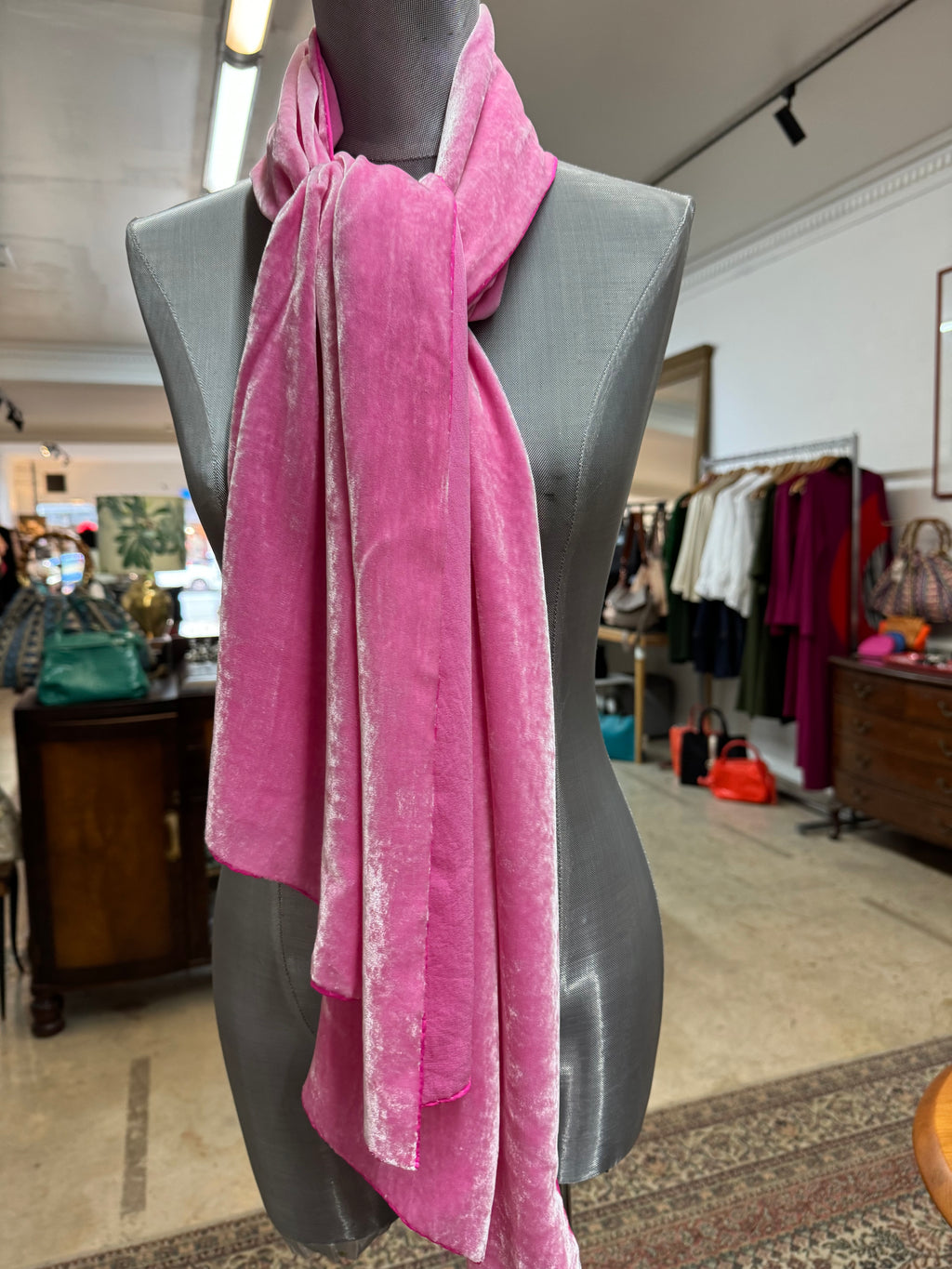 SYLVIA RILEY velvet scarf