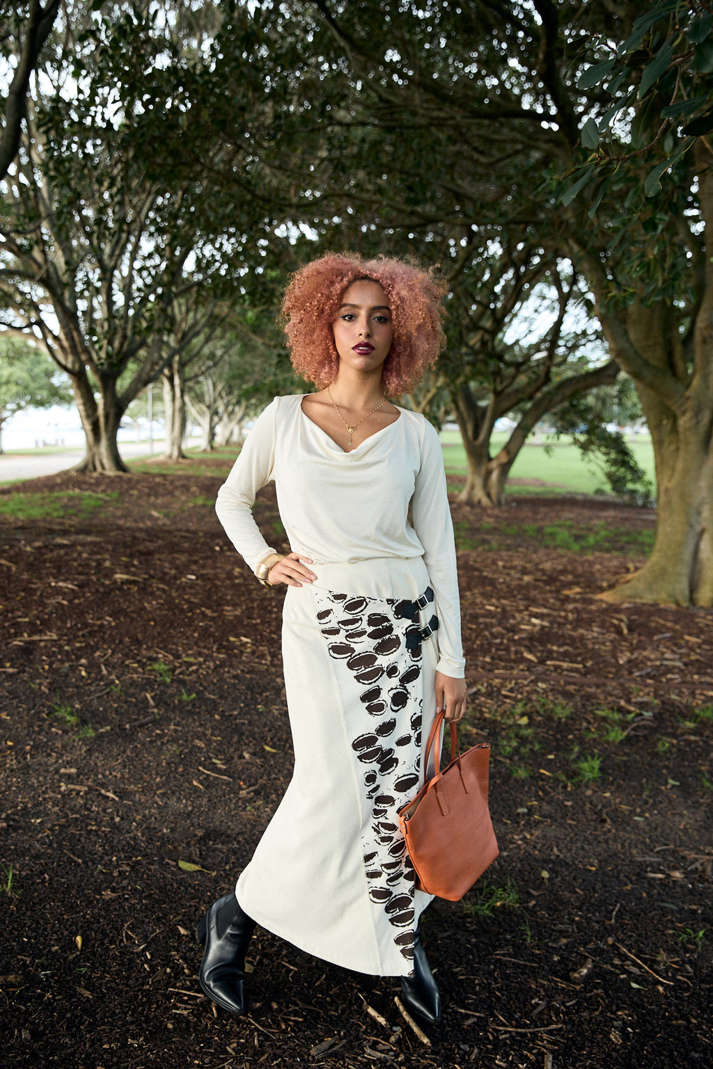 SYLVIA RILEY Cora Cowl neck top