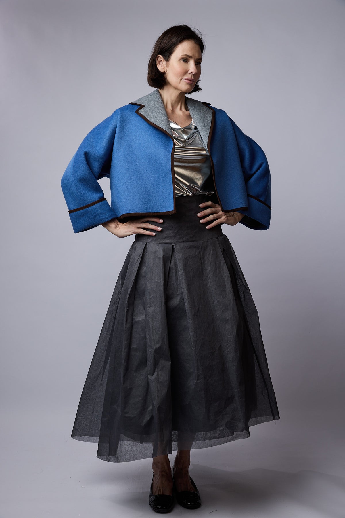 Eliza Jacket Wool Blue/grey