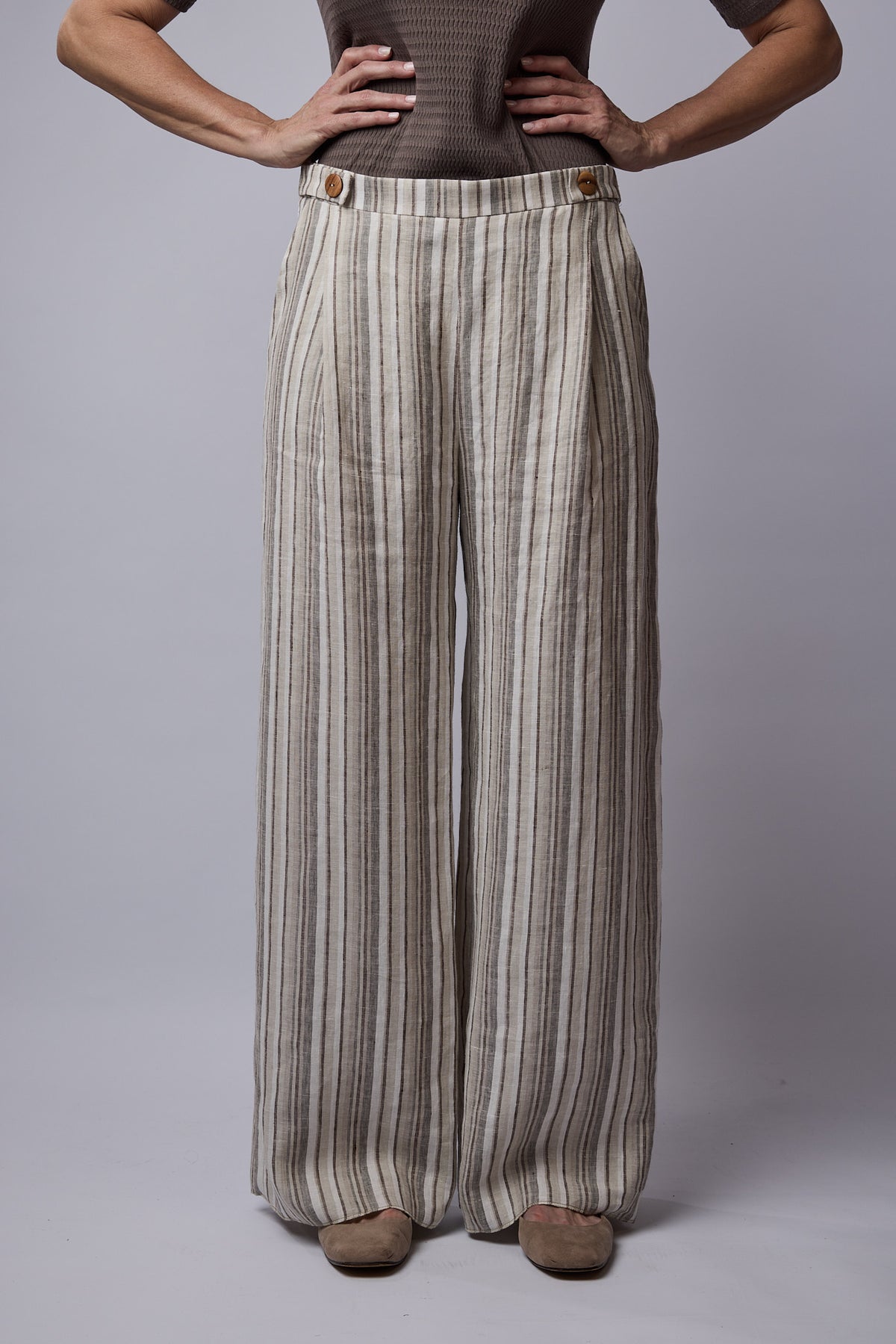 SYLVIA RILEY Remy linen pants