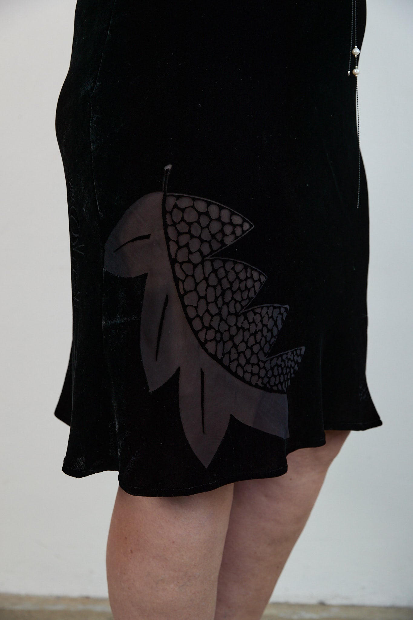 SYLVIA RILEY Rose devore velvet dress