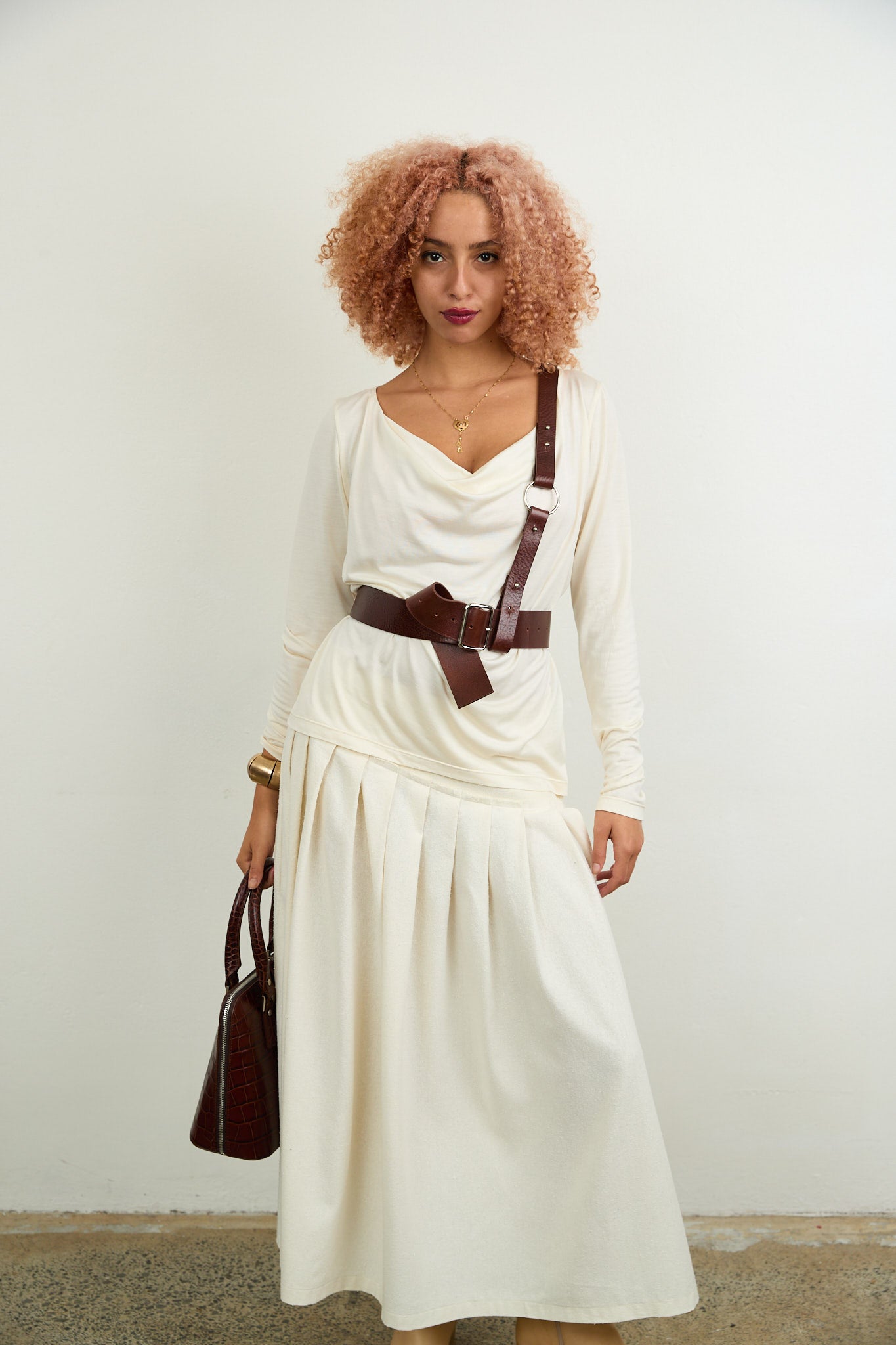 SYLVIA RILEY Cora Cowl neck top