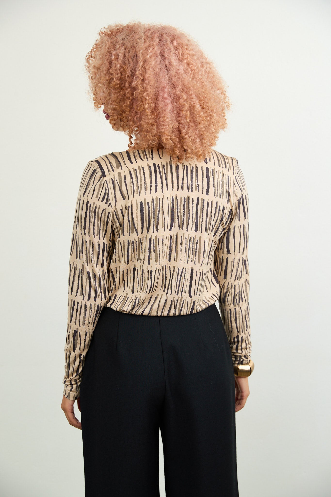 SYLVIA RILEY Cora Cowl neck top-hand dyed