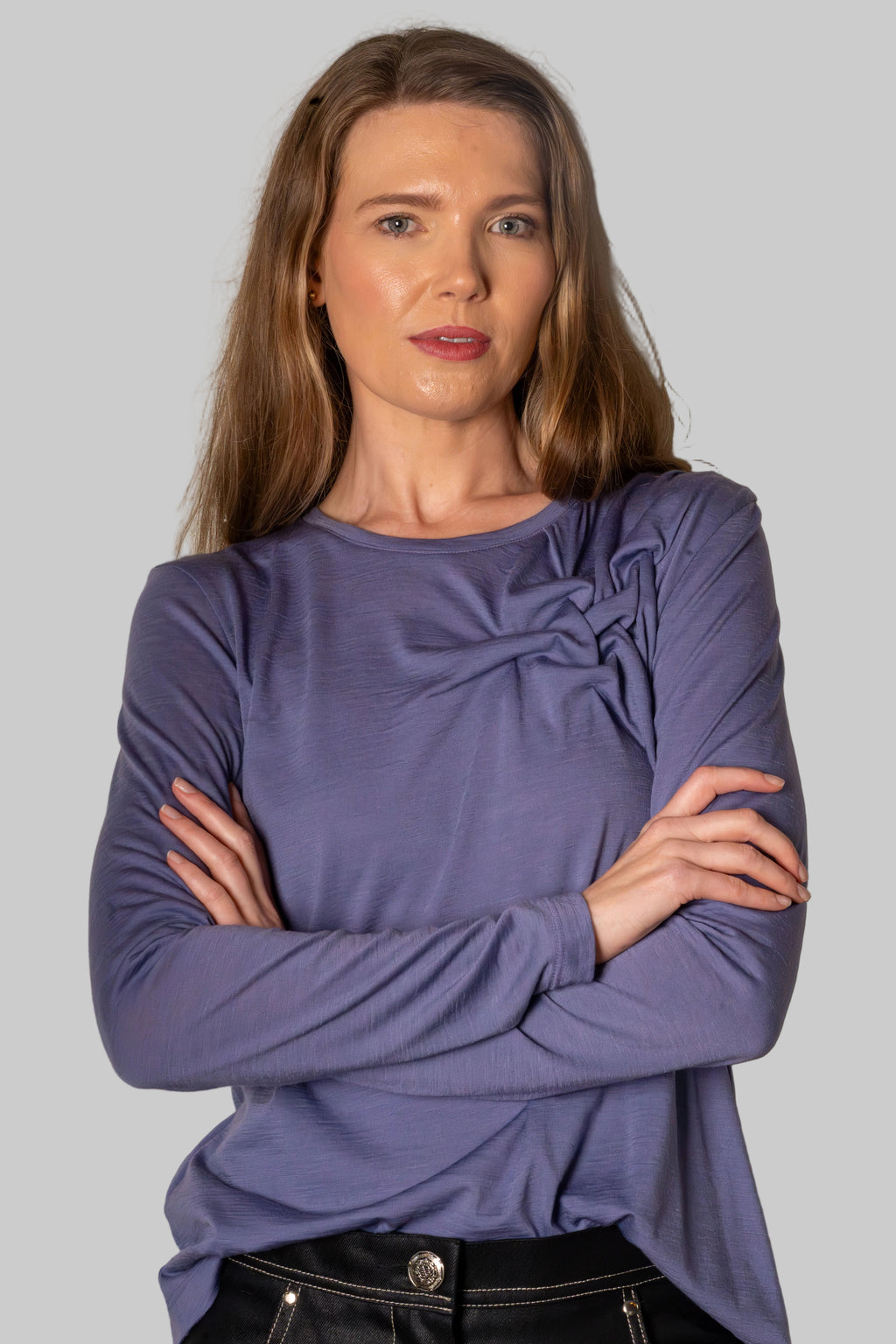SYLVIA RILEY Rondo Top Jacaranda