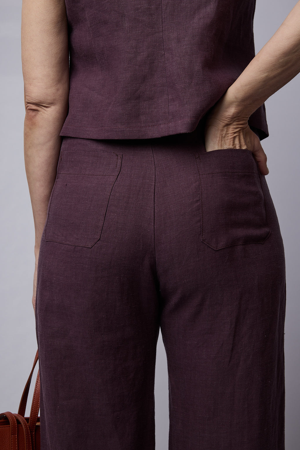 Florence Linen Pants Raisin