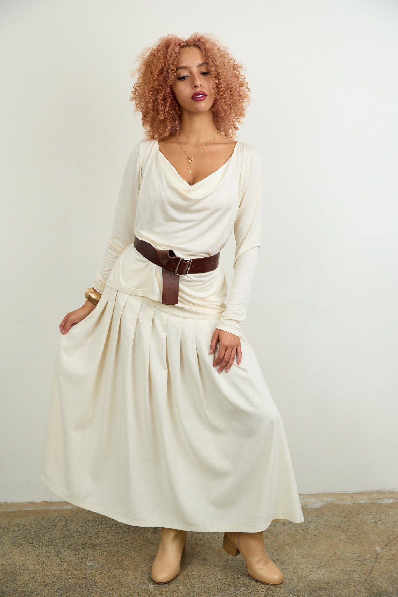 SYLVIA RILEY Cora Cowl neck top