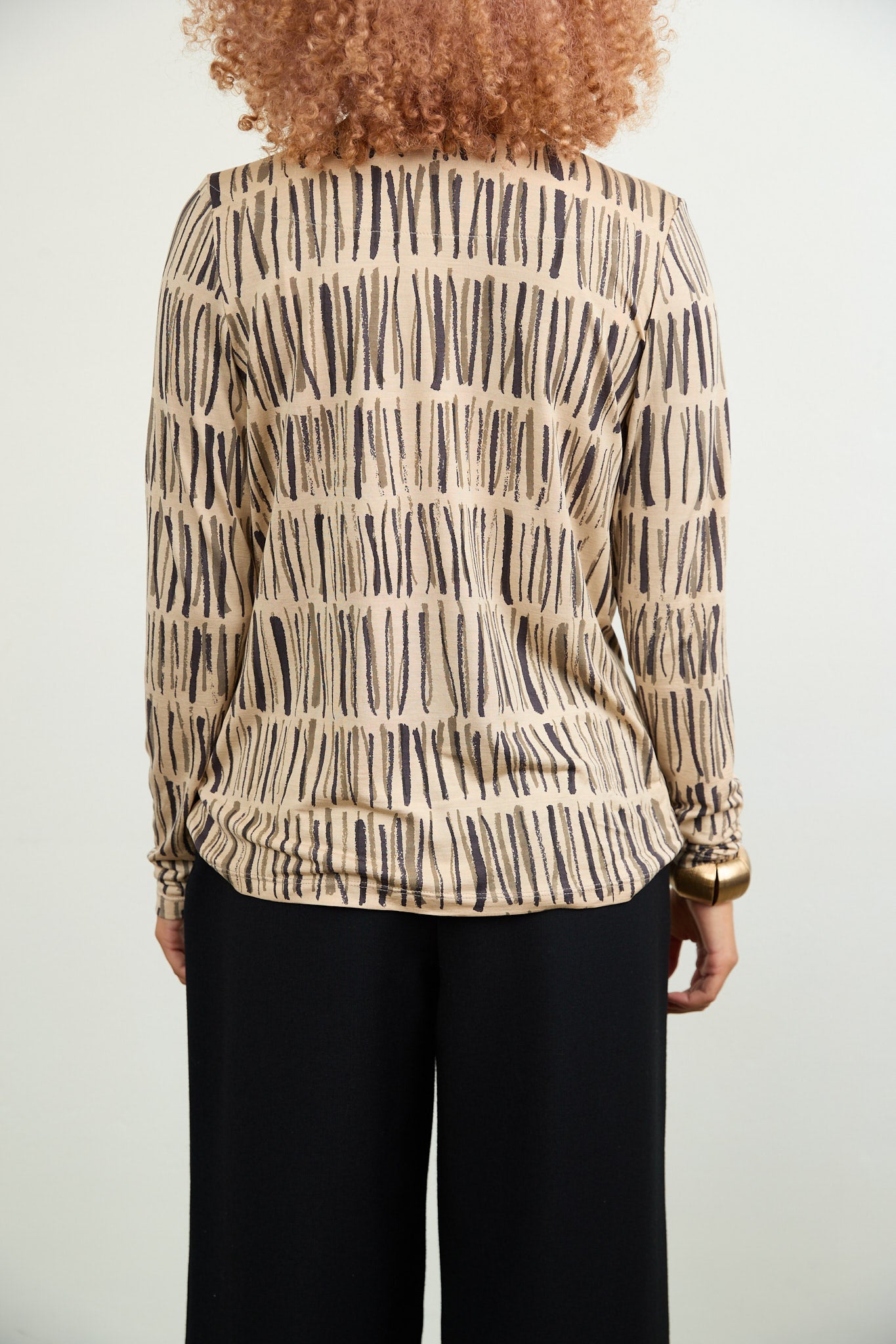 SYLVIA RILEY Cora Cowl neck top-hand dyed