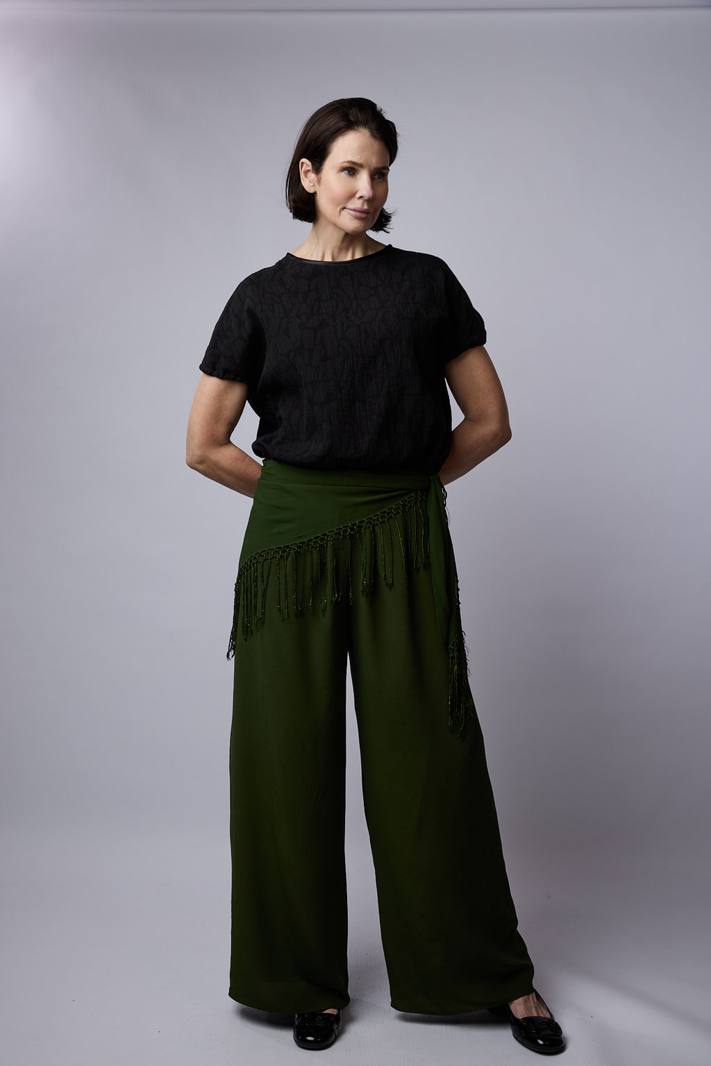 Anya Top Black Jacquard