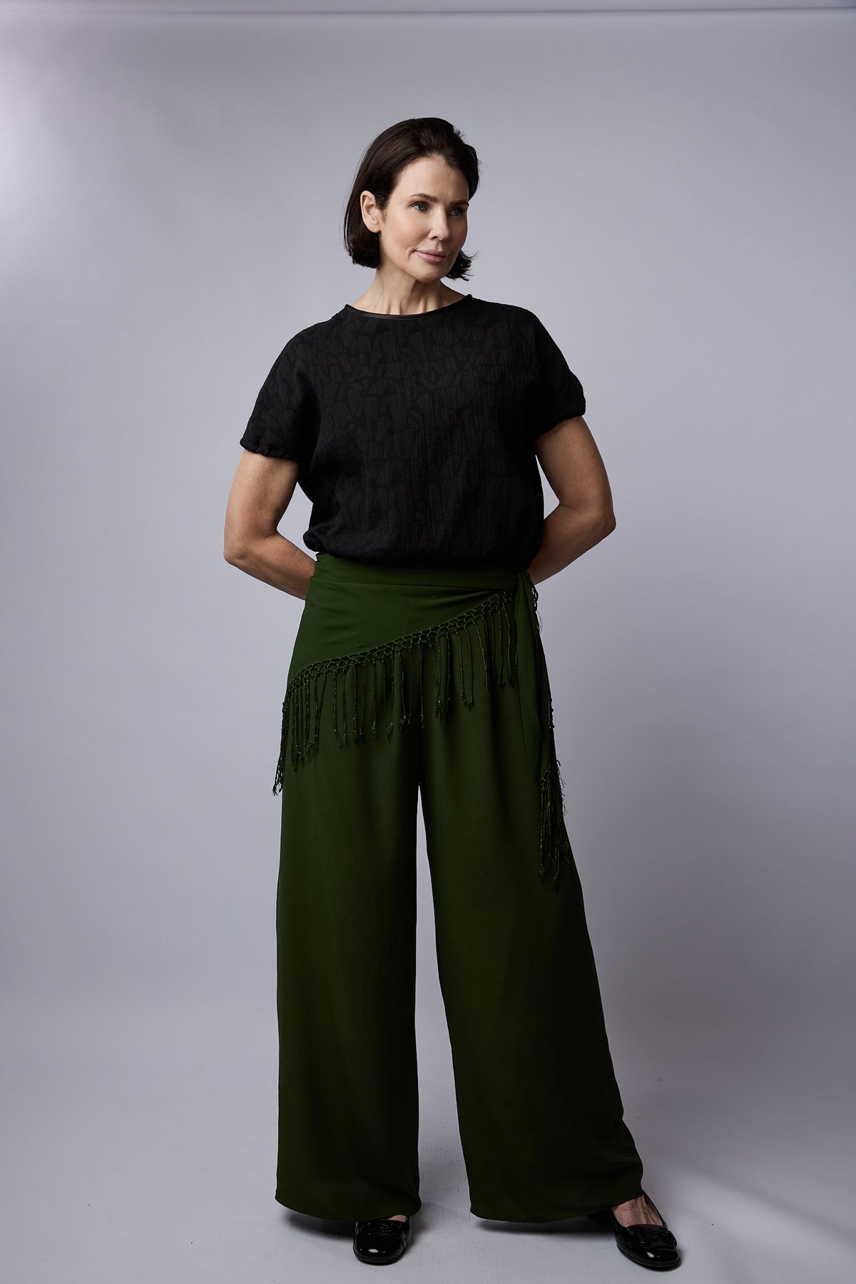 Anya Top Black Jacquard