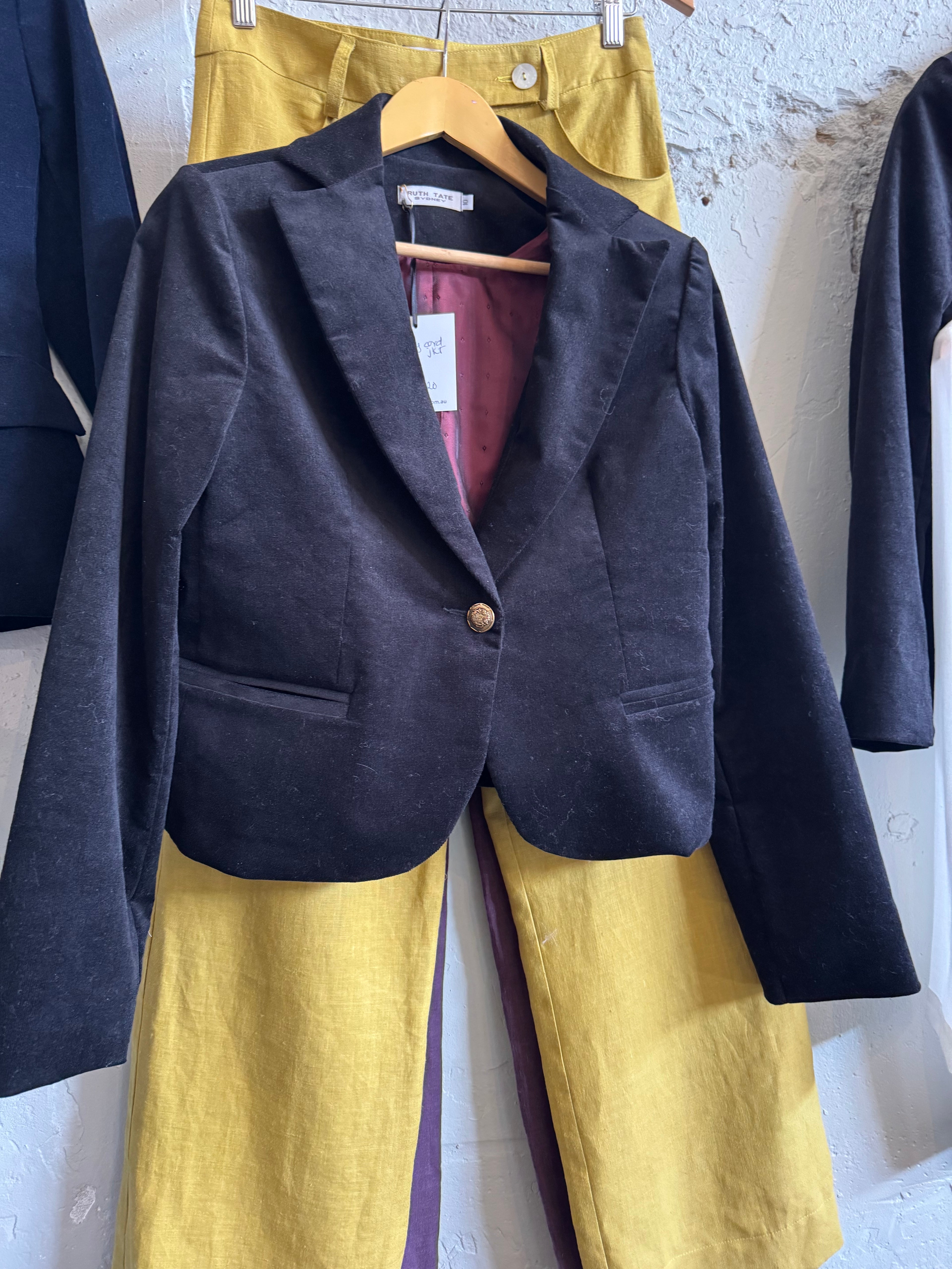 Lily Jacket Black Corduroy