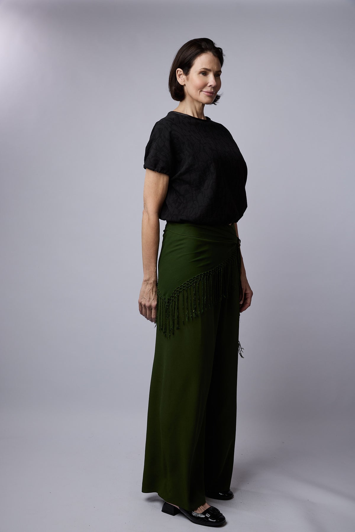 Anya Top Black Jacquard