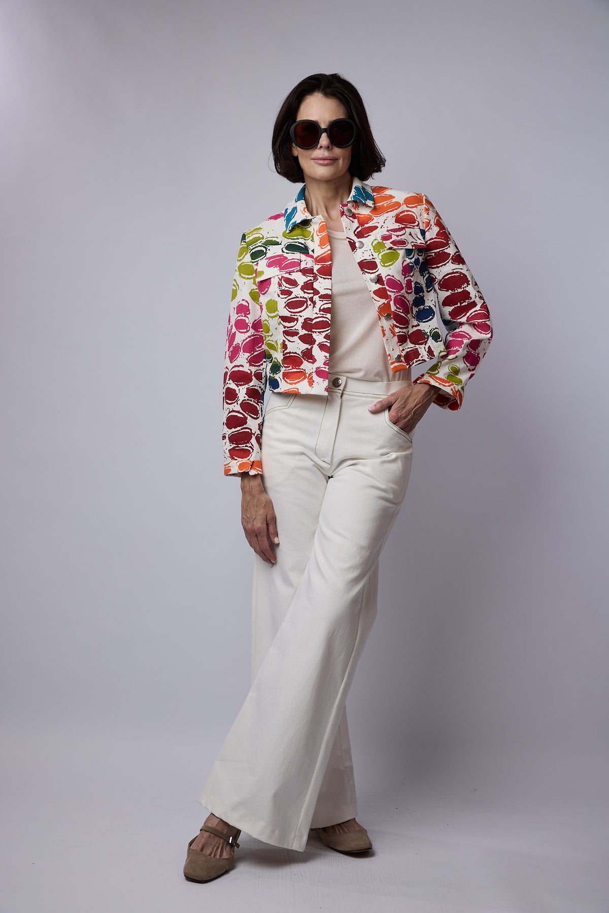 SYLVIA RILEY Dulcie Banksia Pod Cropped Jacket