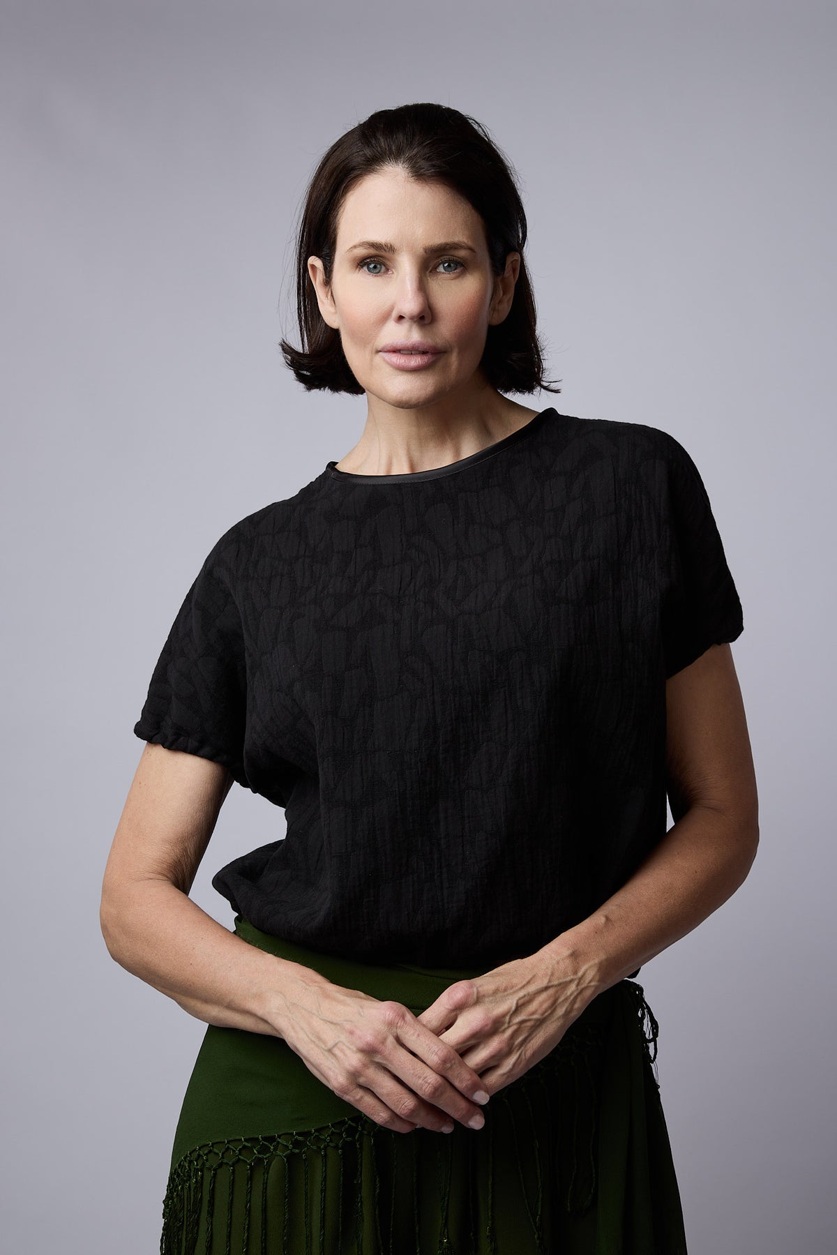 Anya Top Black Jacquard