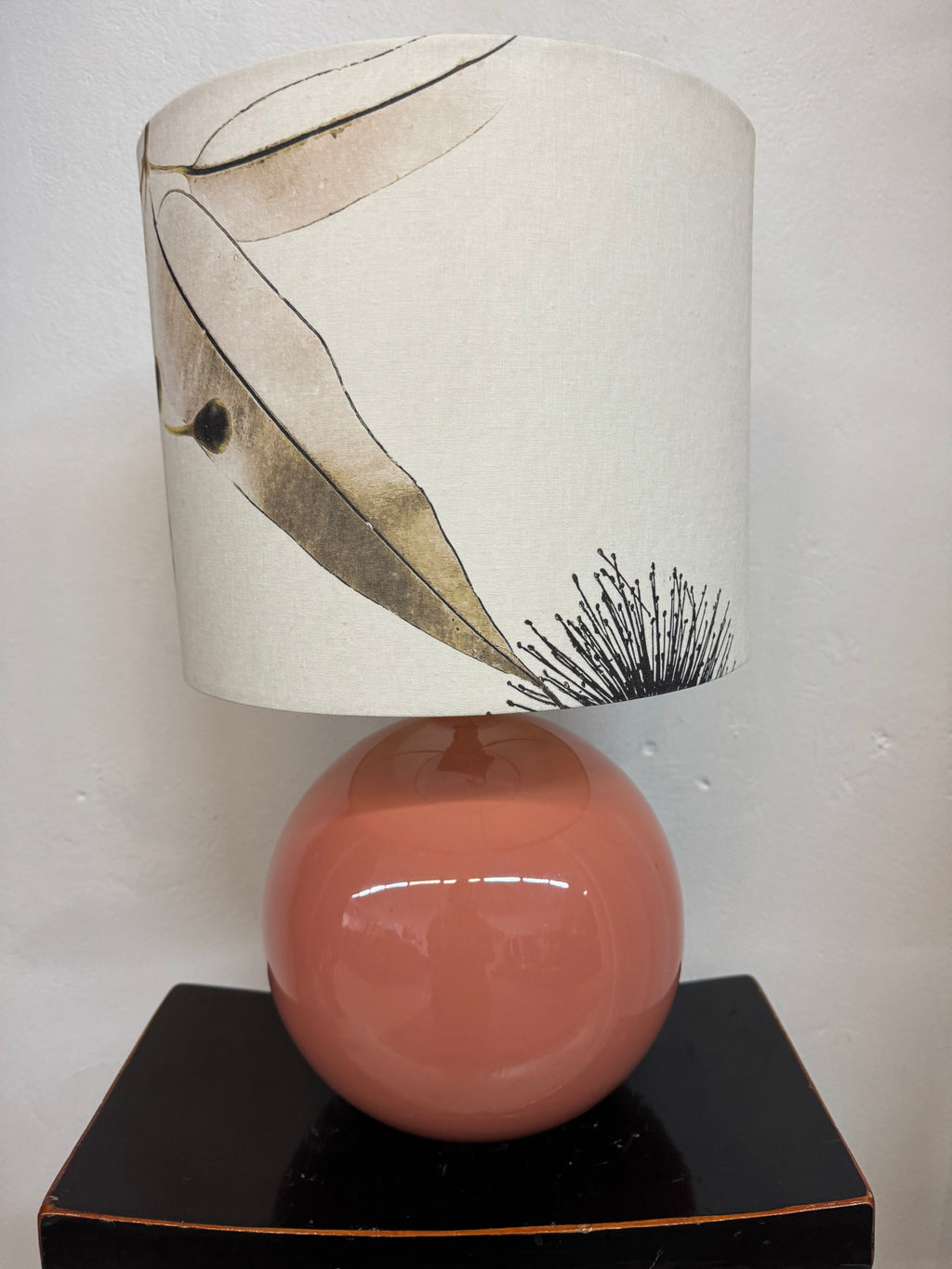 LAMP Kalypto Gilded with salmon Italian ceramic base