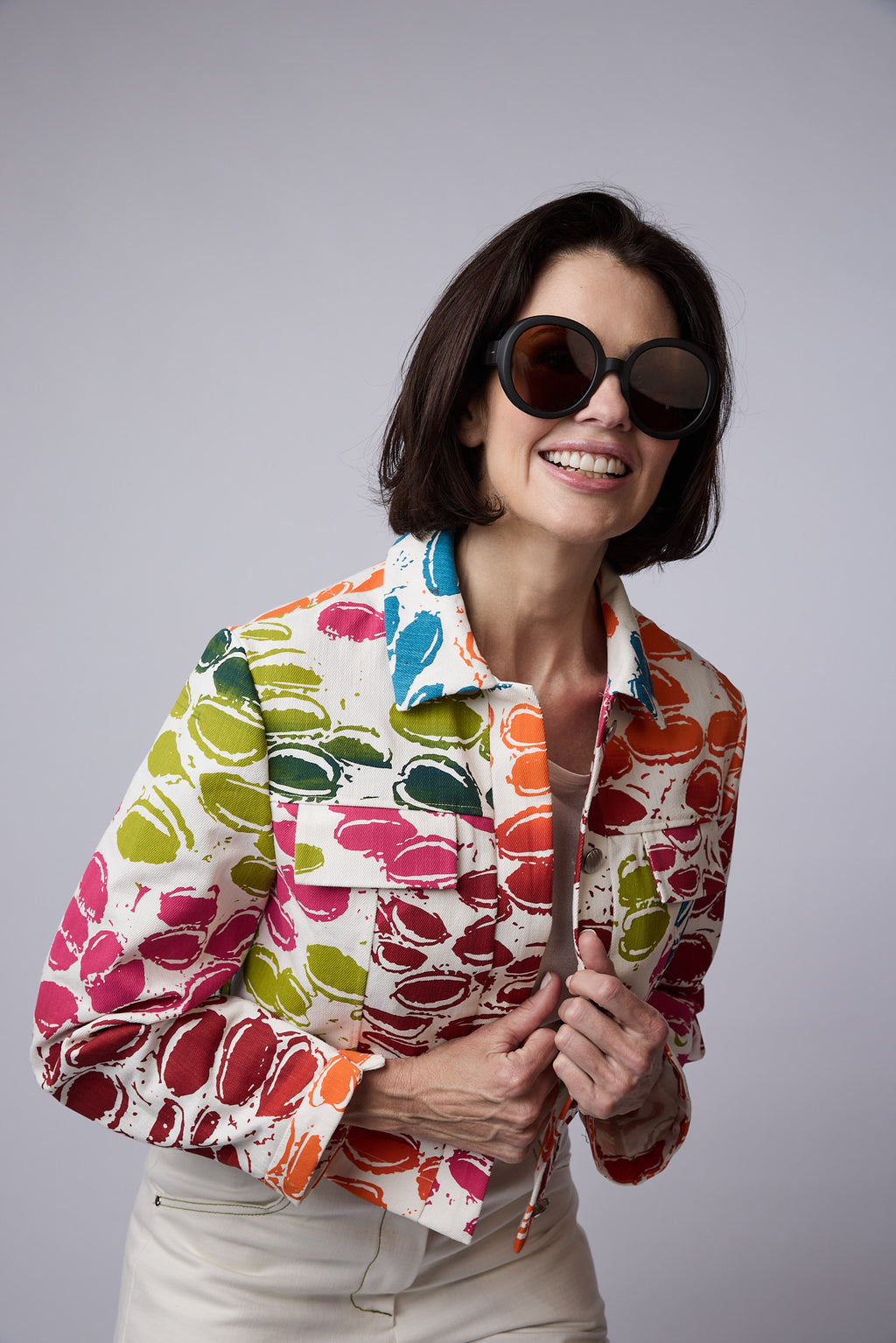 SYLVIA RILEY Dulcie Banksia Pod Cropped Jacket