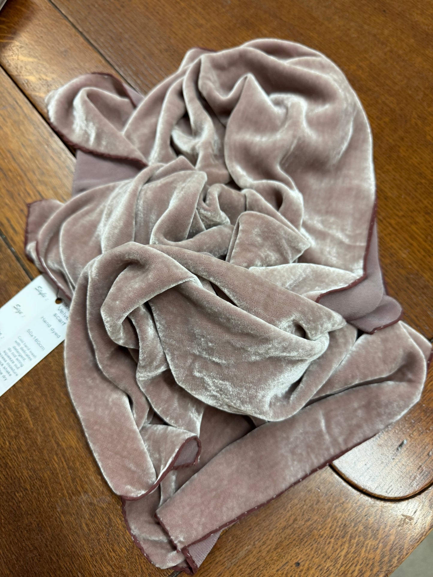 SYLVIA RILEY velvet scarf