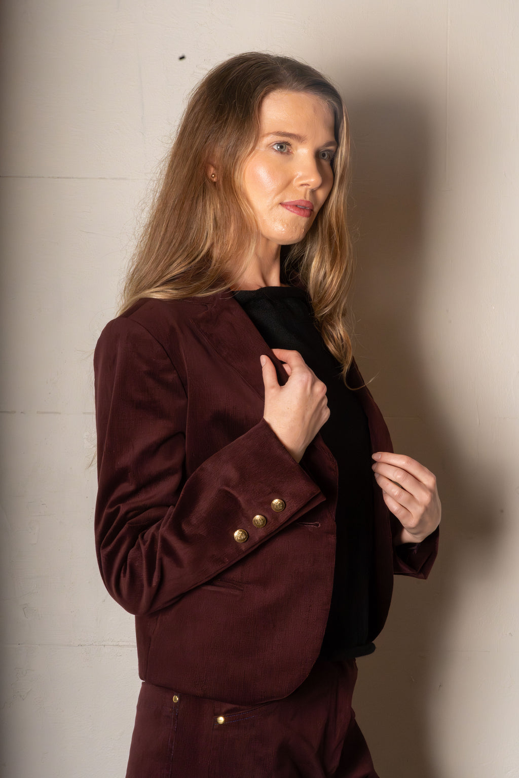 Lily Jacket Berry Corduroy