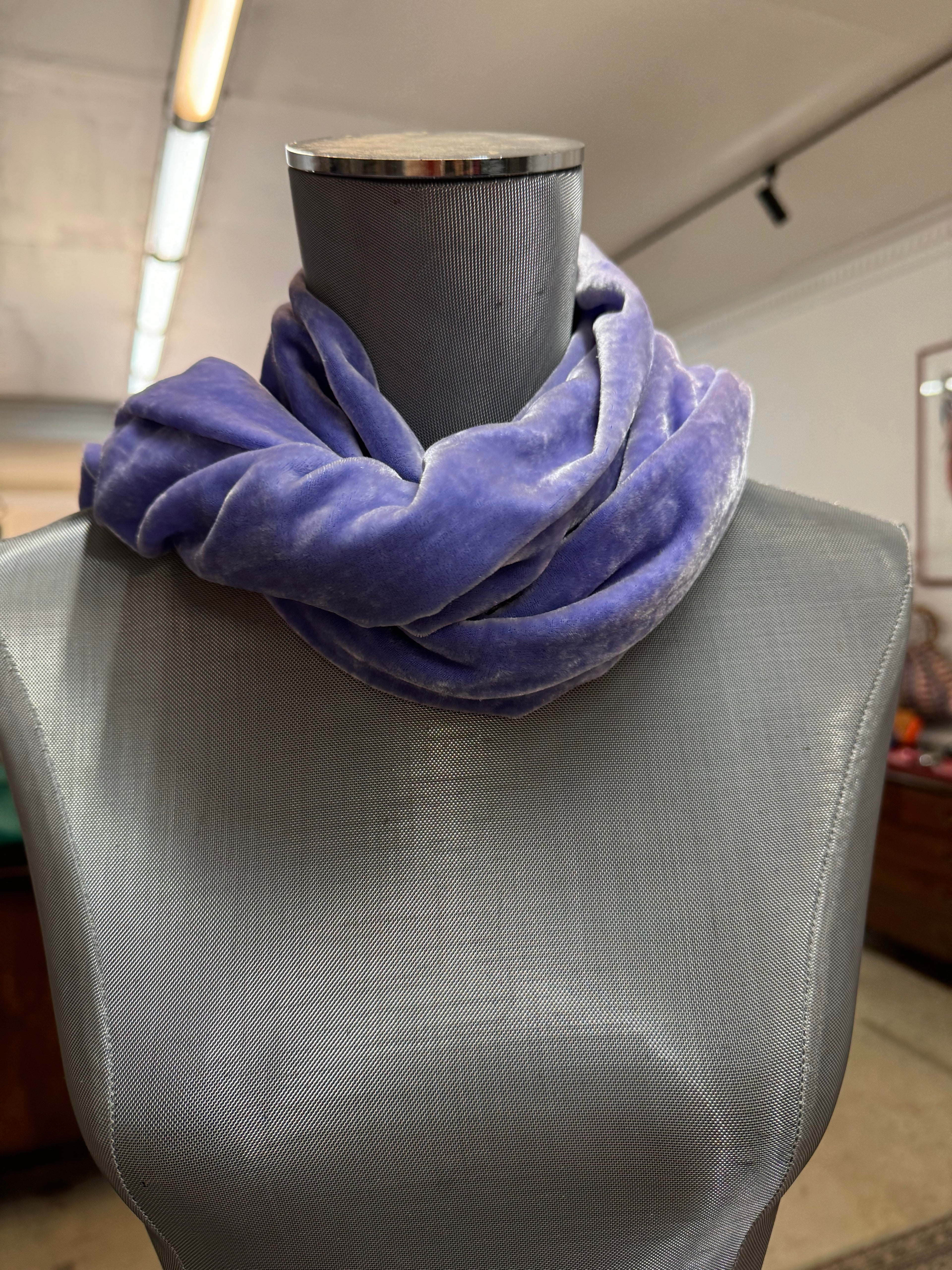 SYLVIA RILEY velvet scarf