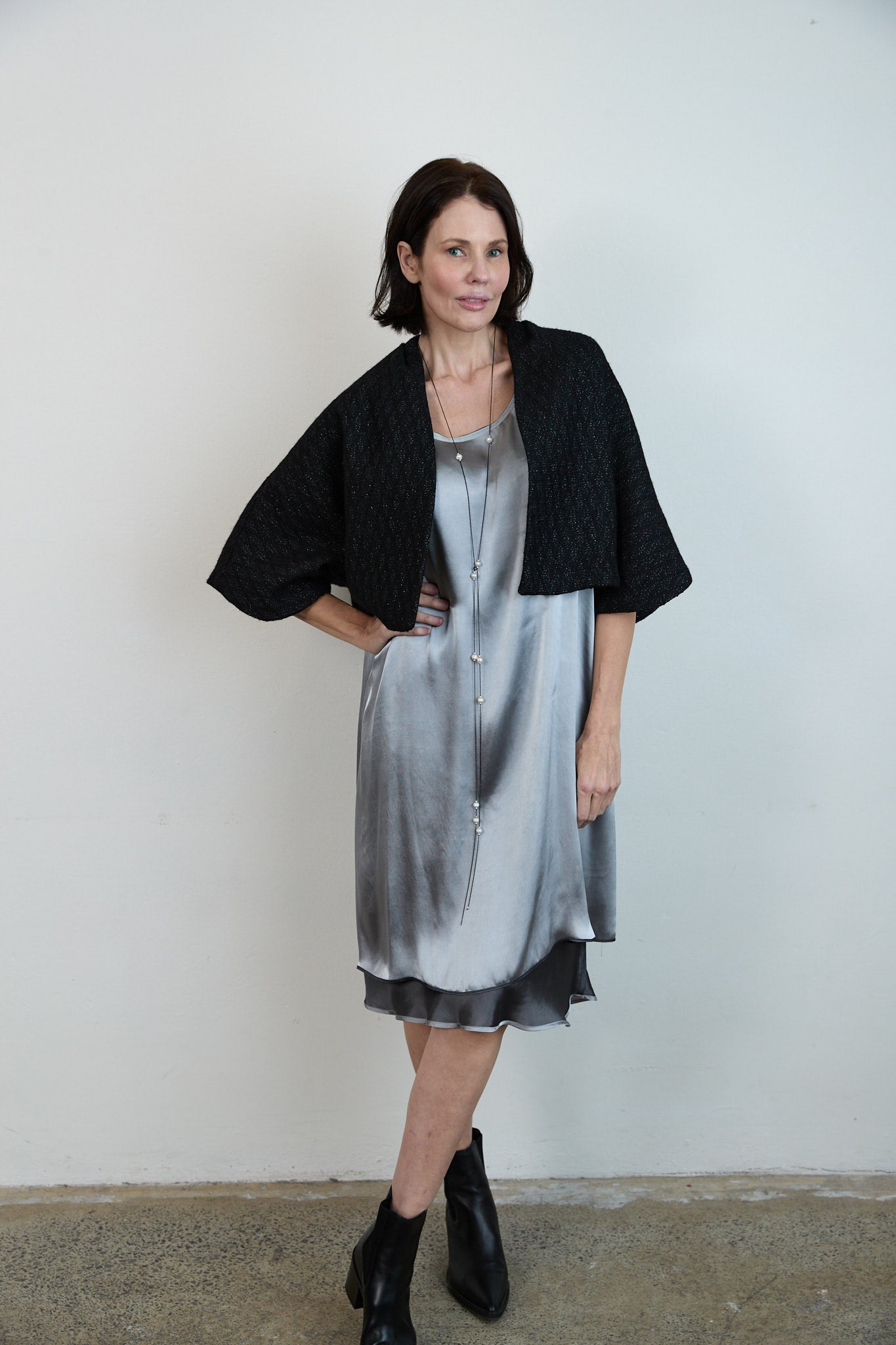 Greta Mini Jacket black/silver