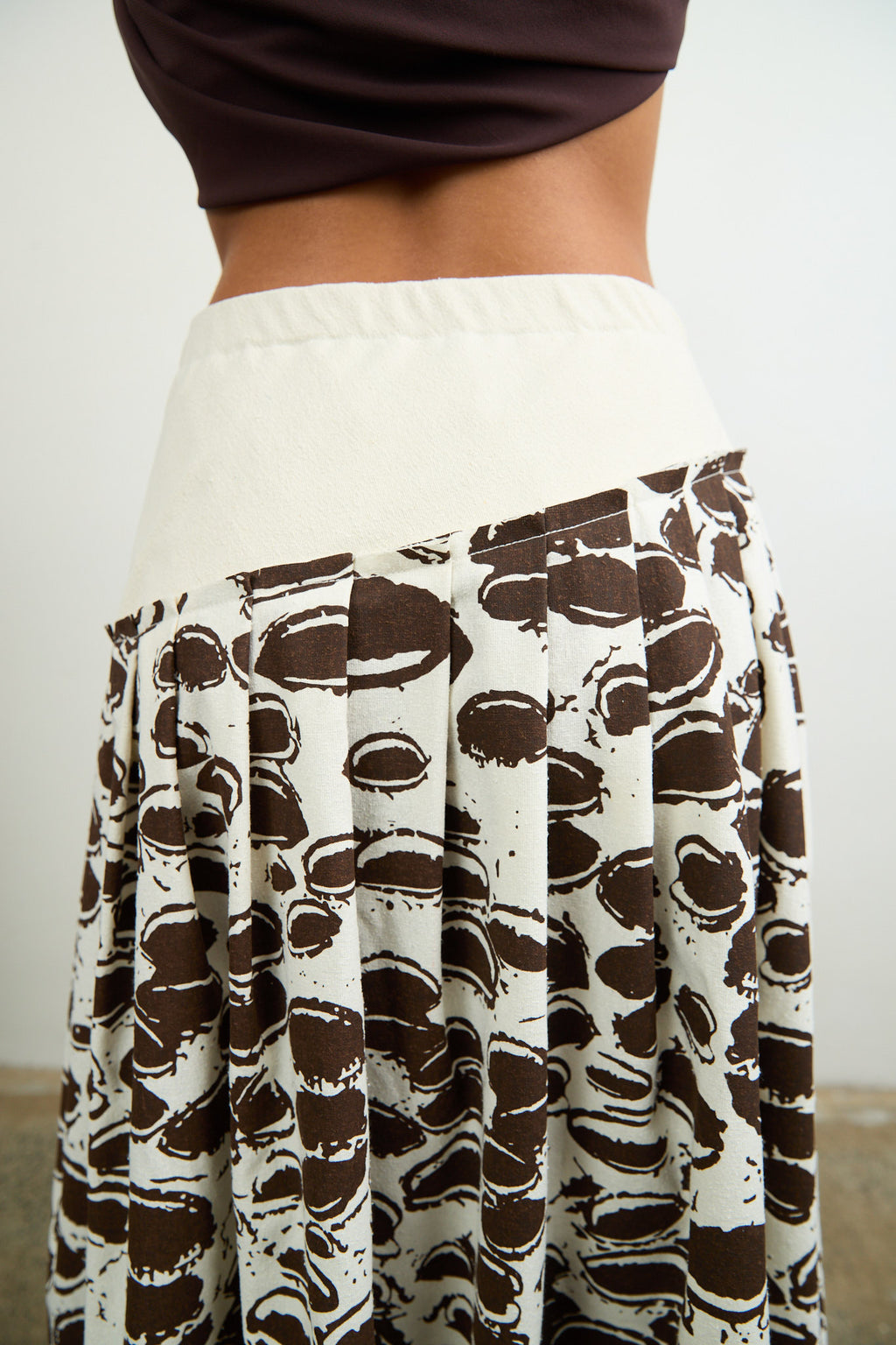 SYLVIA RILEY Danae silk pleated skirt