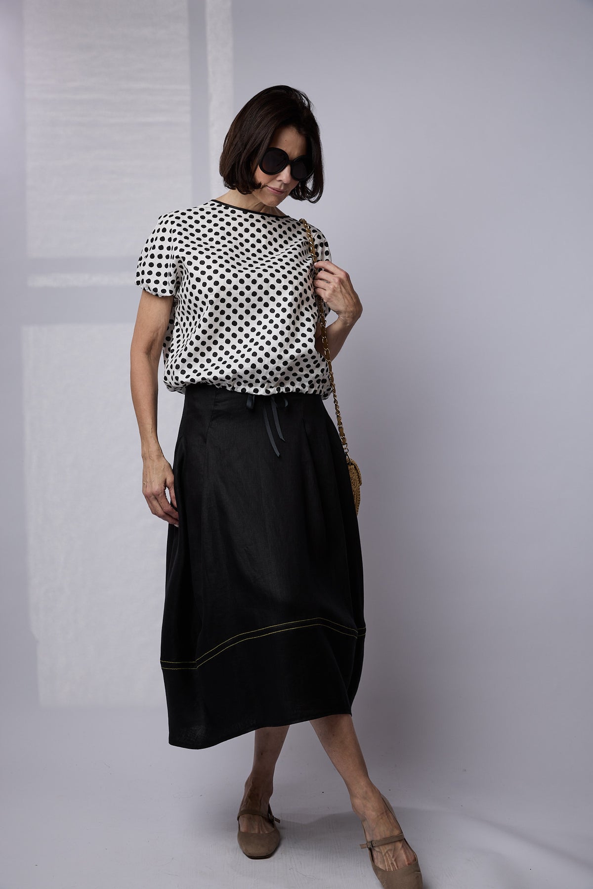 Luca Twill Linen Skirt