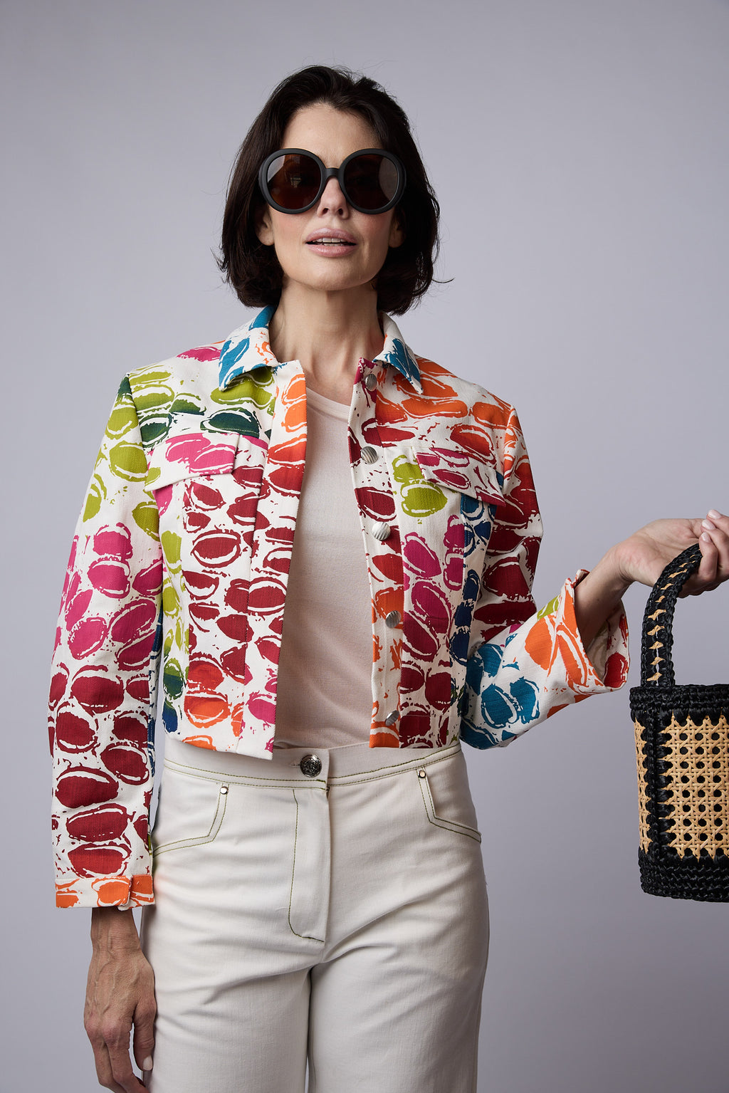 SYLVIA RILEY Dulcie Banksia Pod Cropped Jacket