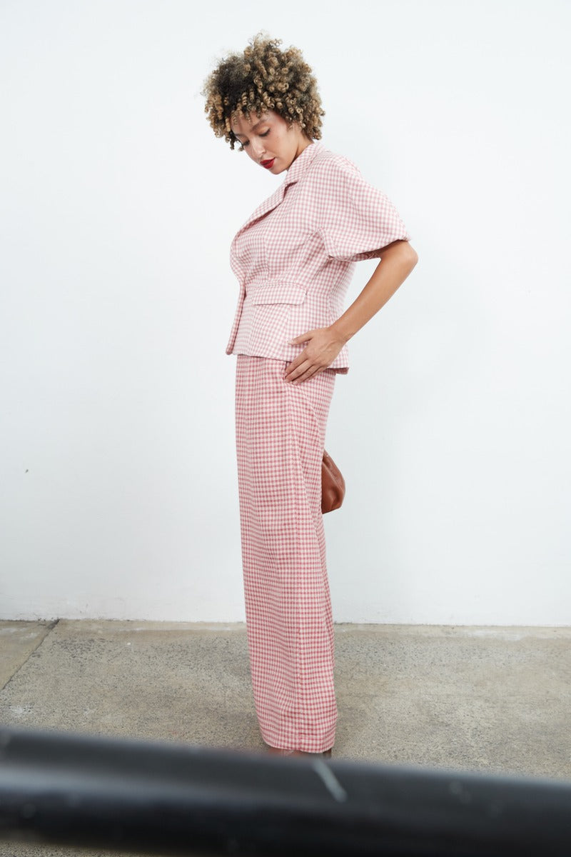 Soraya Pink Check Jacket