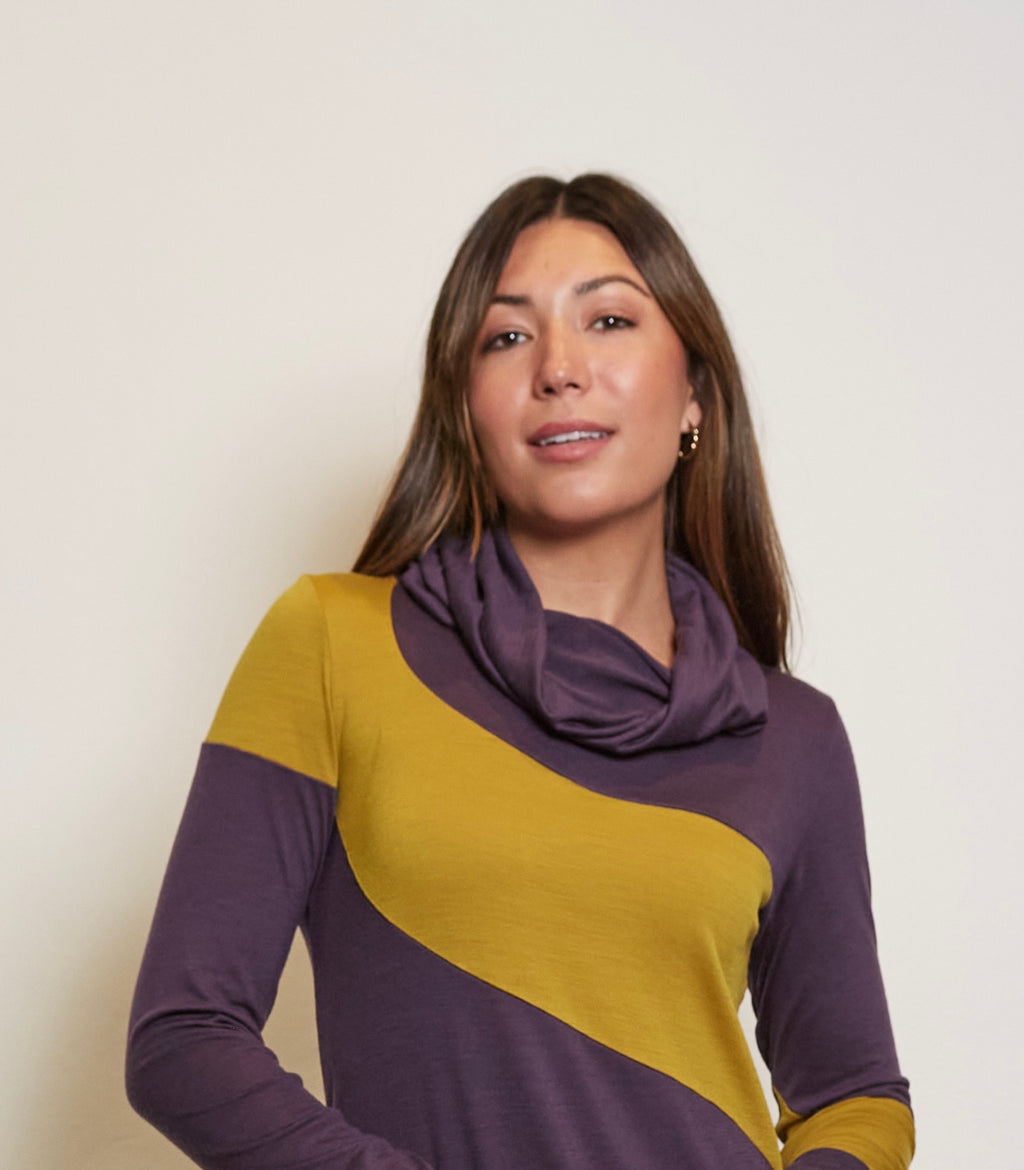 SYLVIA RILEY Cowl Neck