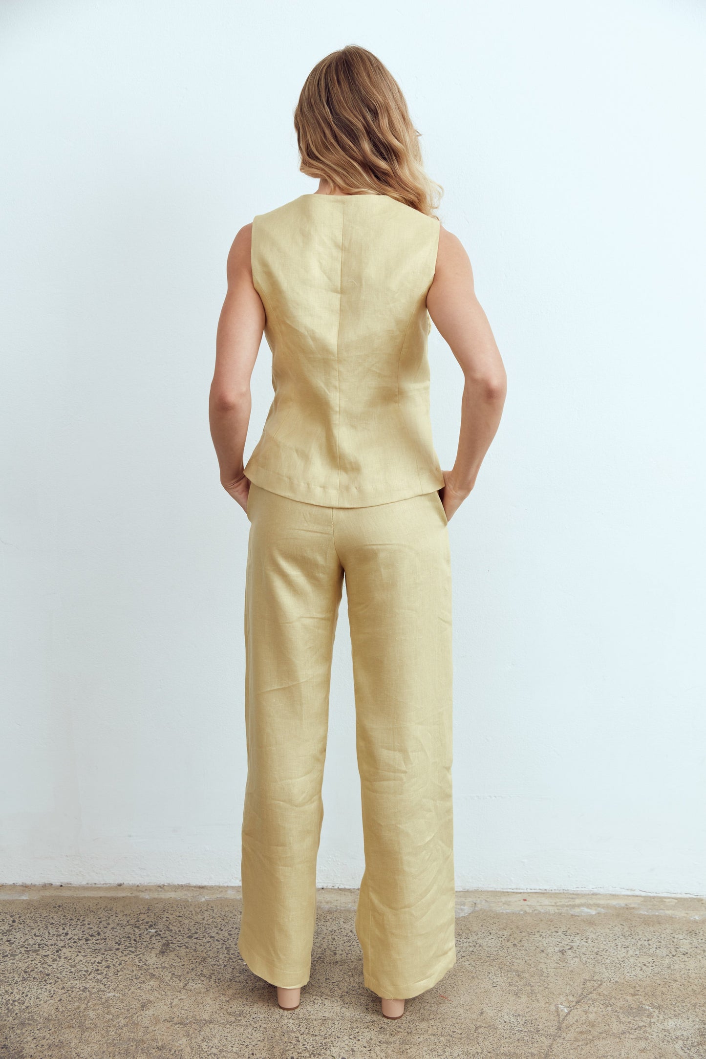 Bacall Twill Linen Pants