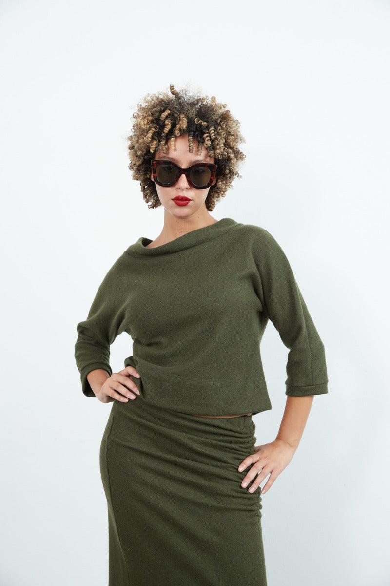 Jo Knit grey marle boiled wool