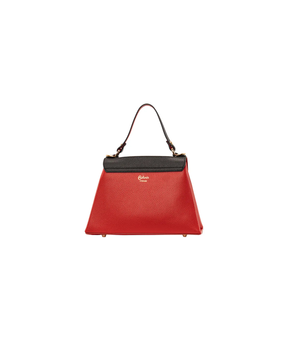 BIDINIS Lisa Mini top handle leather bag Red/black