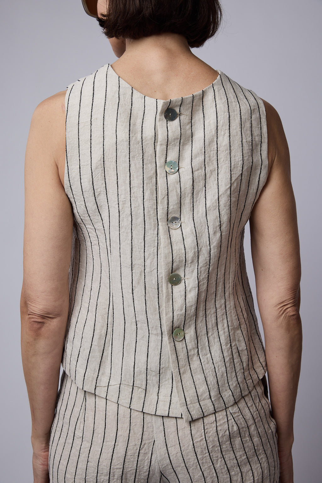 Julianne Stripe linen Top