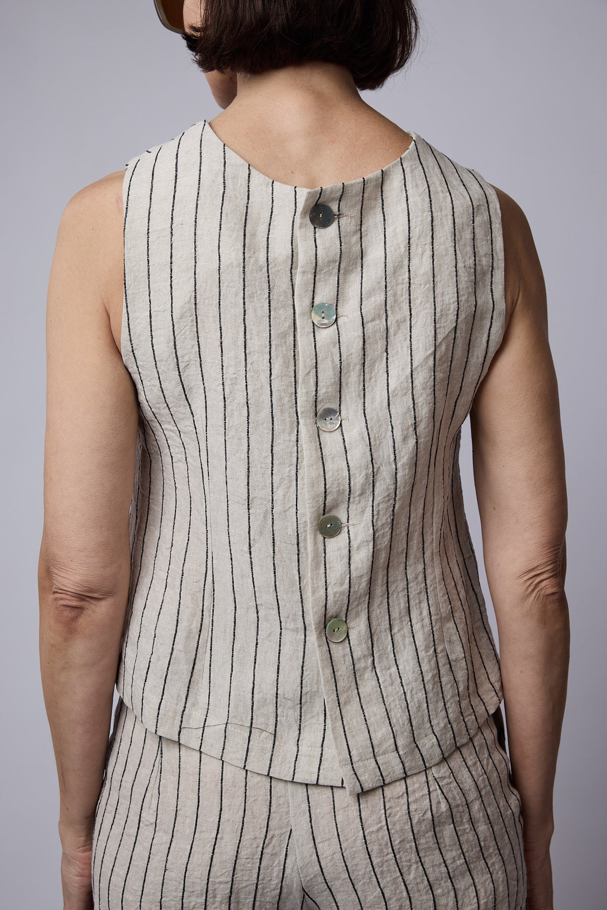 Julianne Stripe linen Top