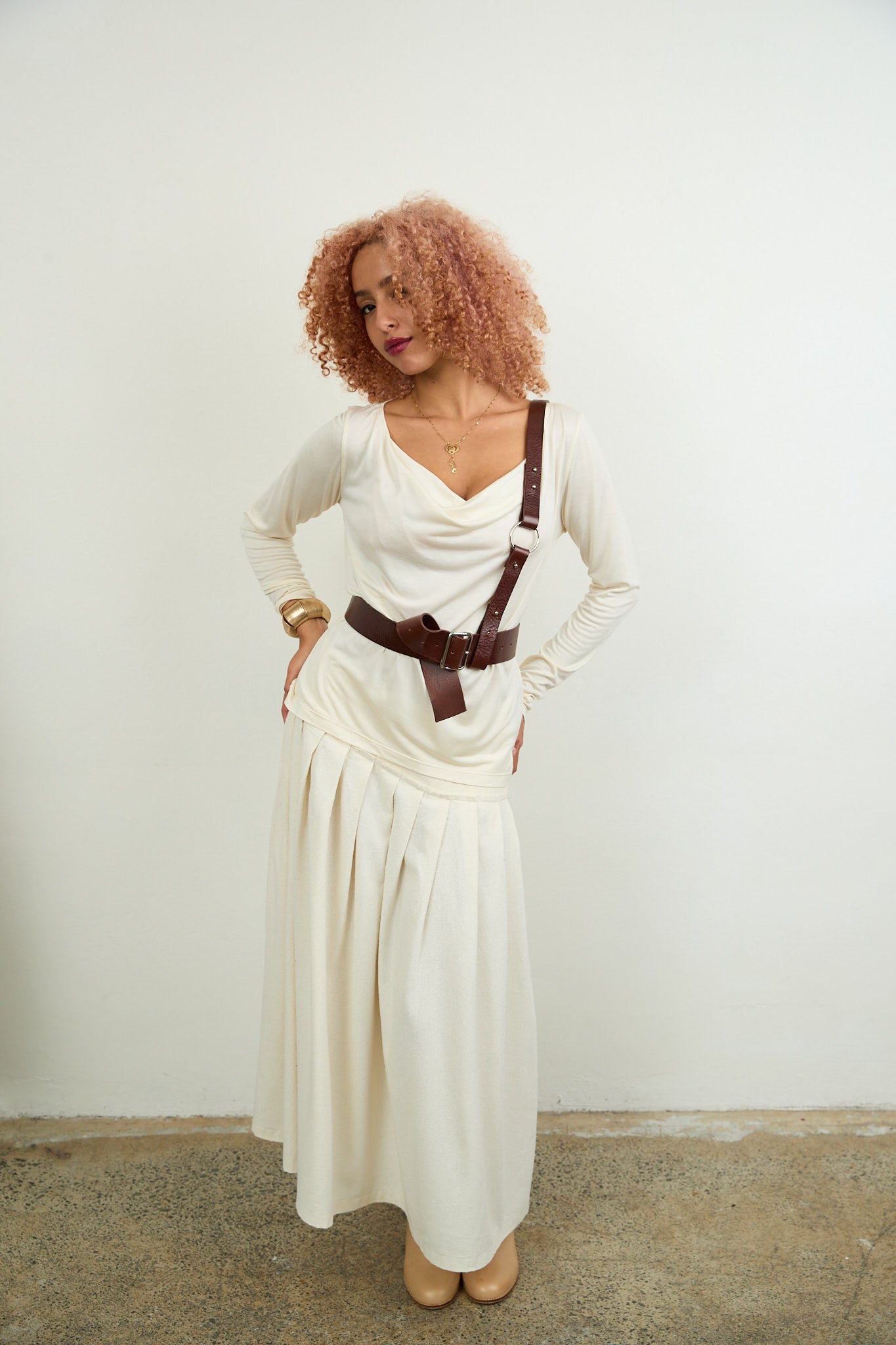 SYLVIA RILEY Cora Cowl neck top