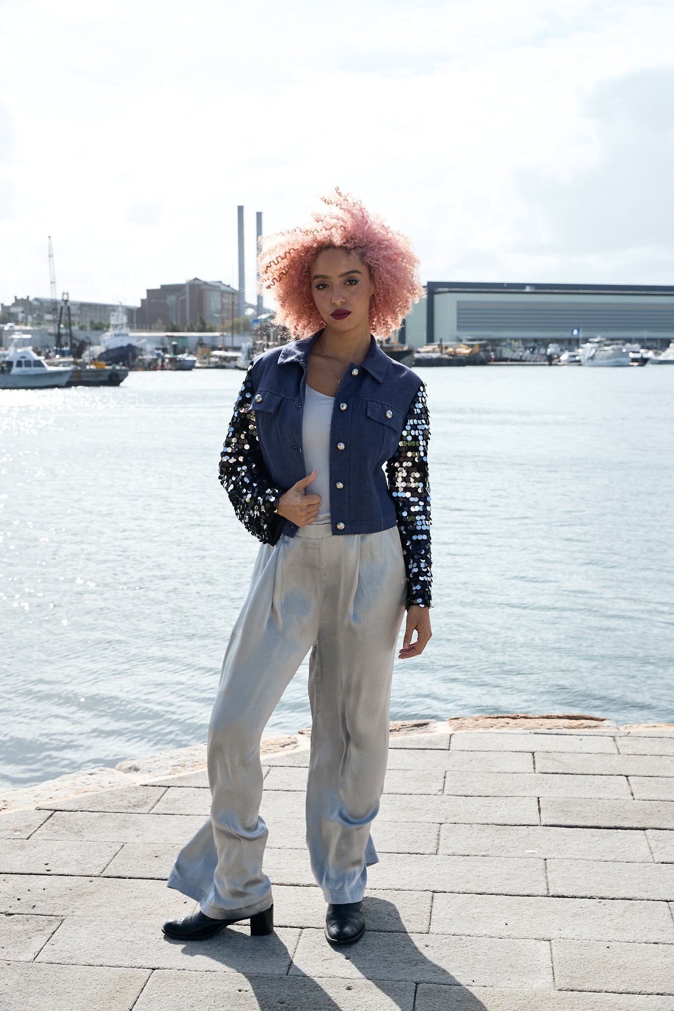 SYLVIA RILEY Dulcie Cropped Jacket