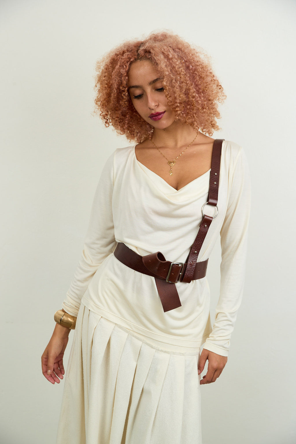 SYLVIA RILEY Cora Cowl neck top